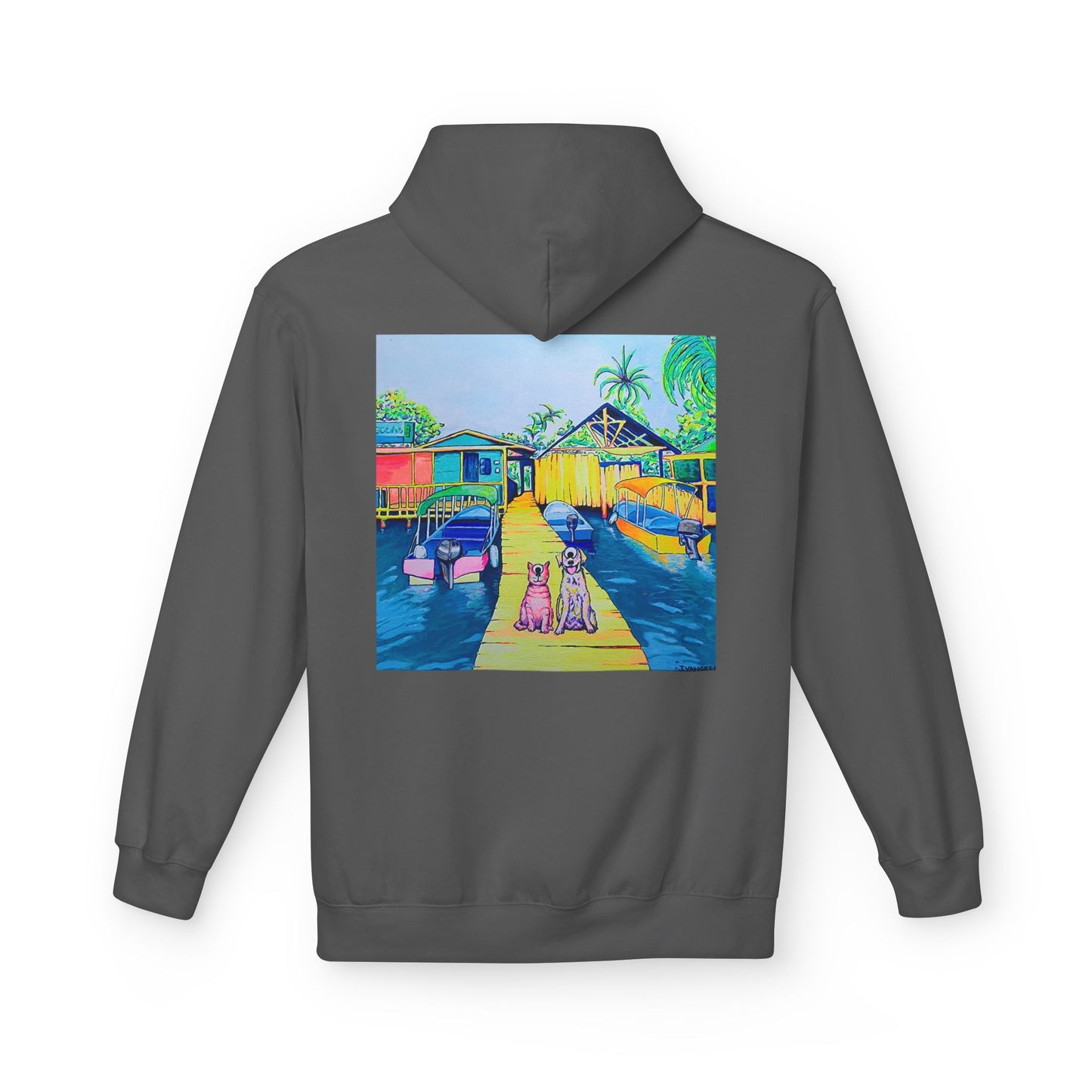 Unisex Cyclops Cat and Dog in Bocas Soft Hoodie