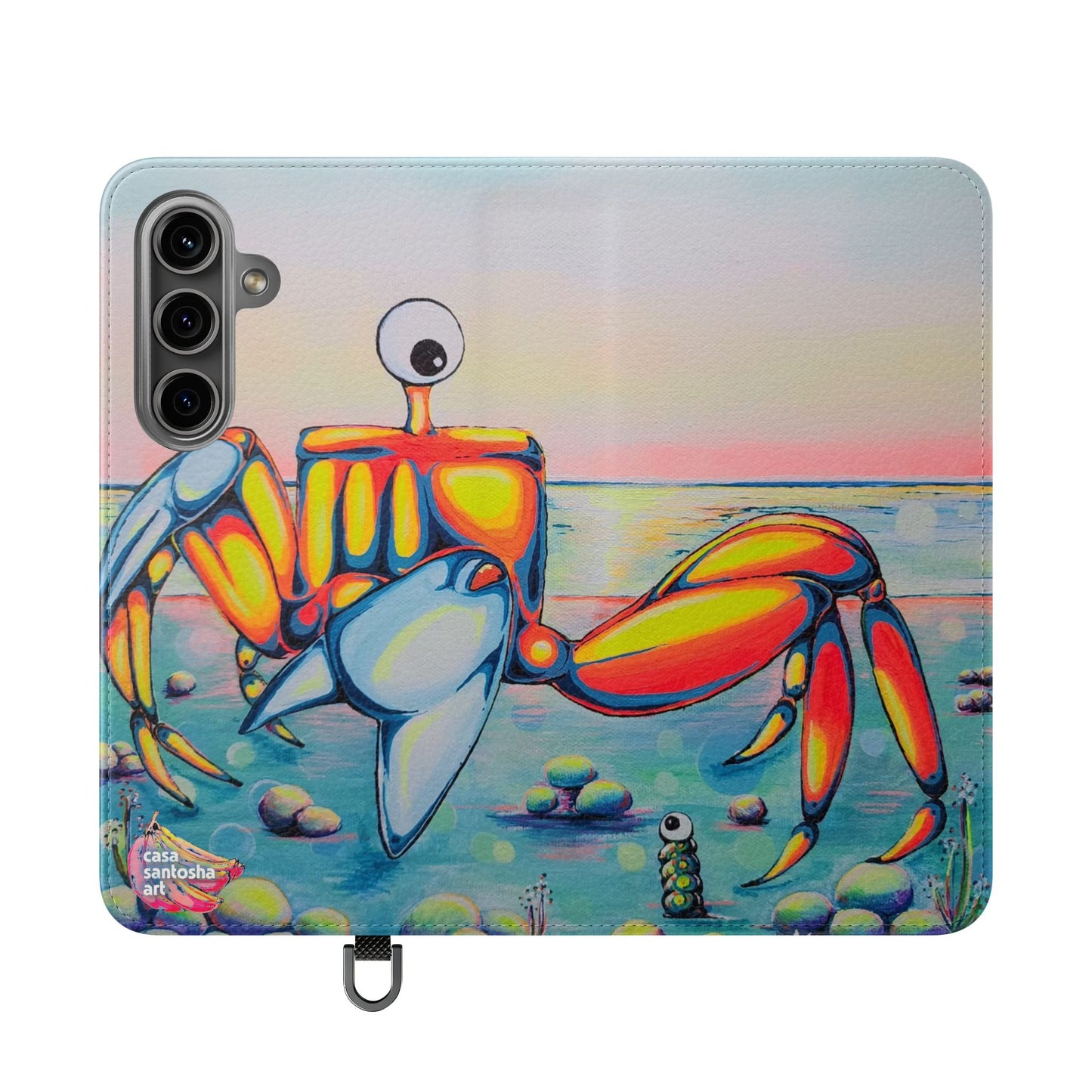 Cyclops Crab Flip Phone Case – Wallet Cover with Card Slots