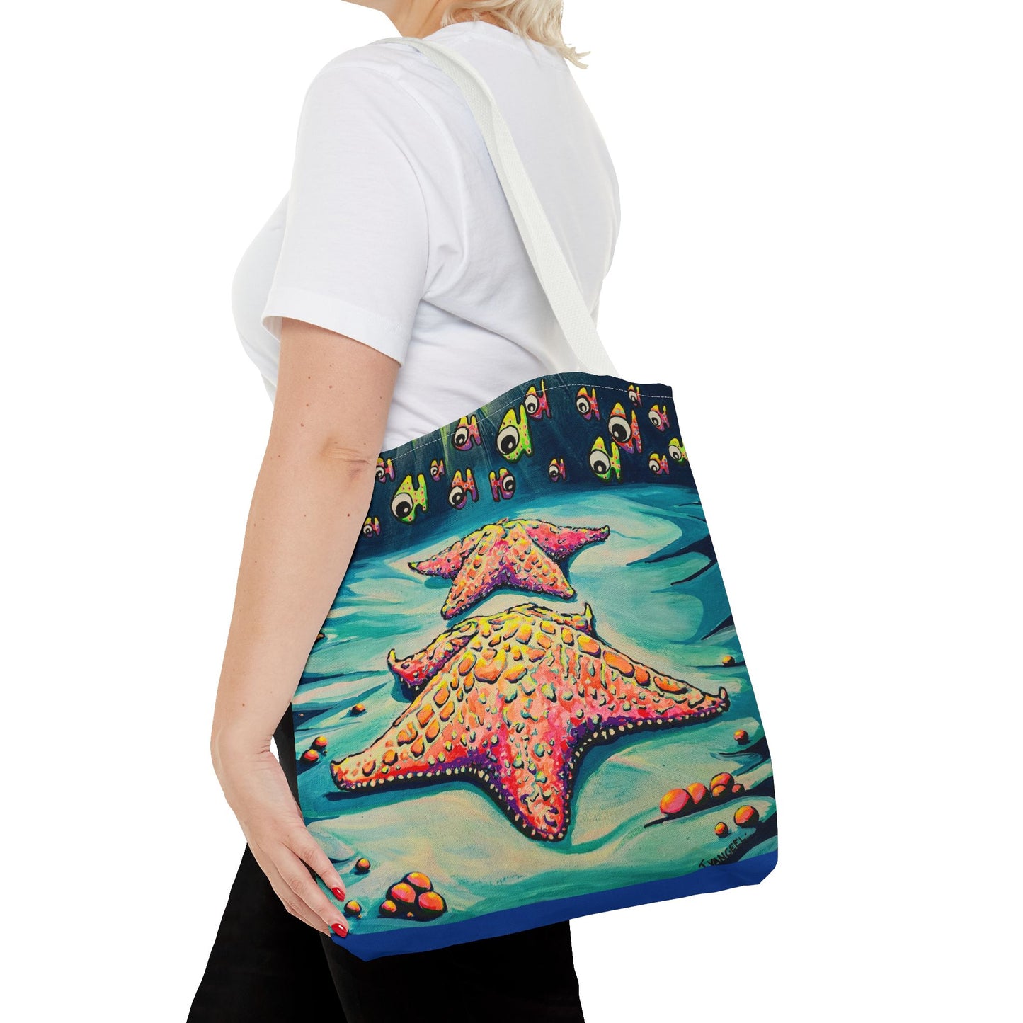 Premium Cyclops Starfish Tote Bag, Original Artist Design, Reusable Shopping Tote, Eco-Friendly