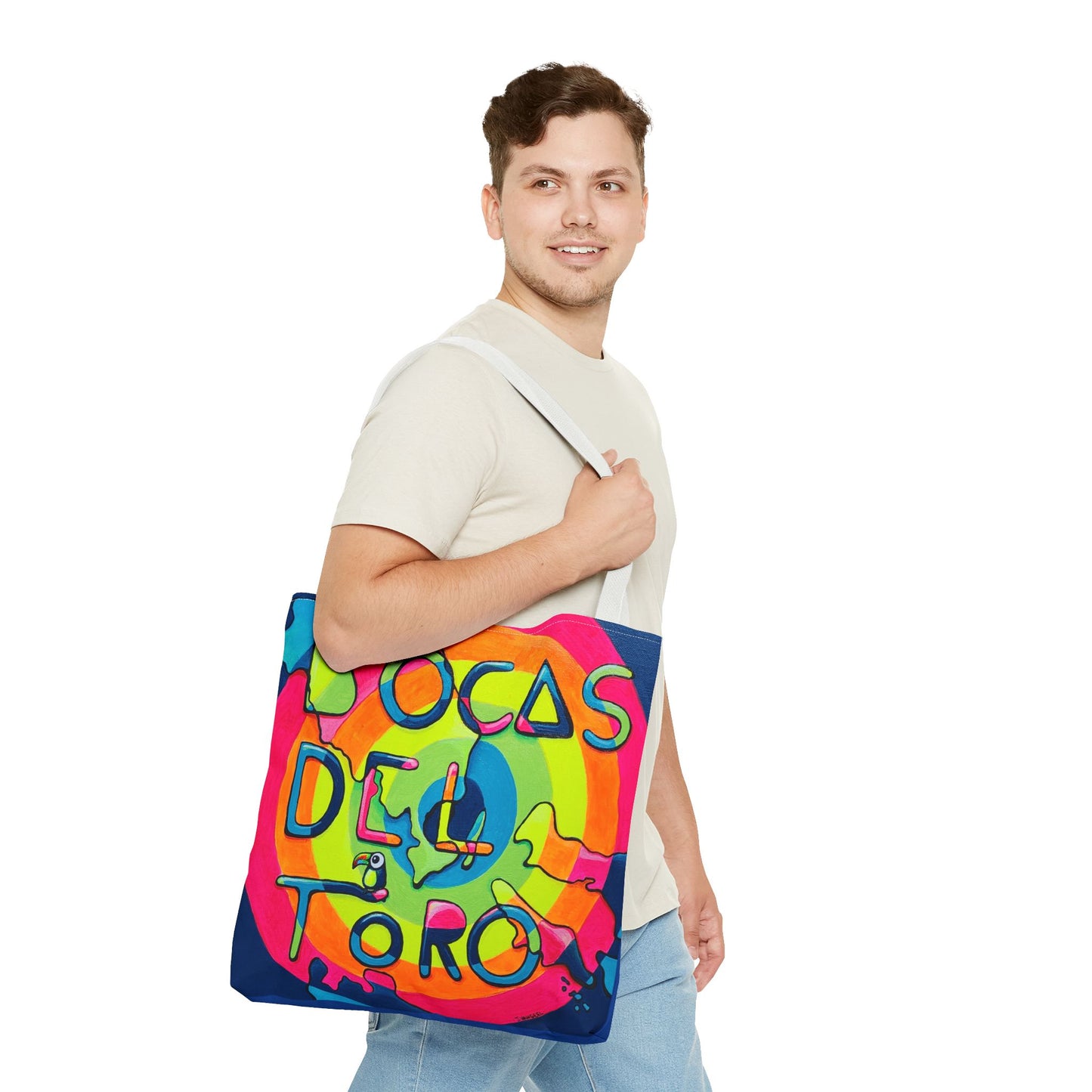 Premium Bocas Del Toro Islands Tote Bag, Original Artist Design, Reusable Shopping Tote,  Eco-Friendly
