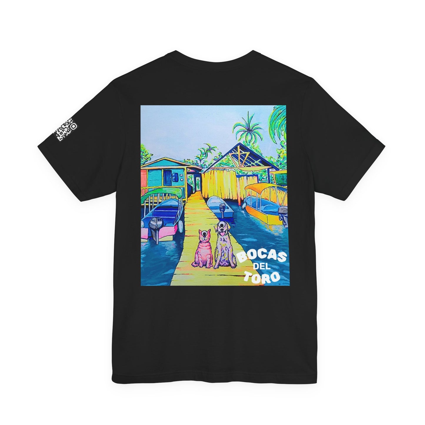 Unisex Cyclops Cat And Dog in Bocas Tee