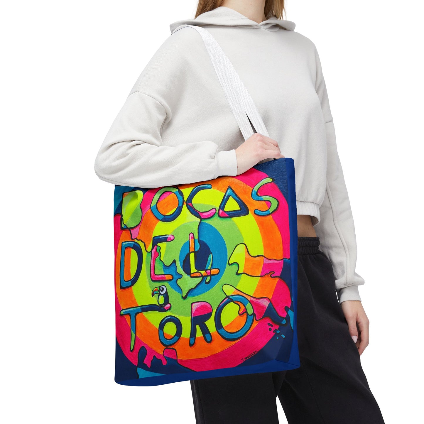 Premium Bocas Del Toro Islands Tote Bag, Original Artist Design, Reusable Shopping Tote,  Eco-Friendly