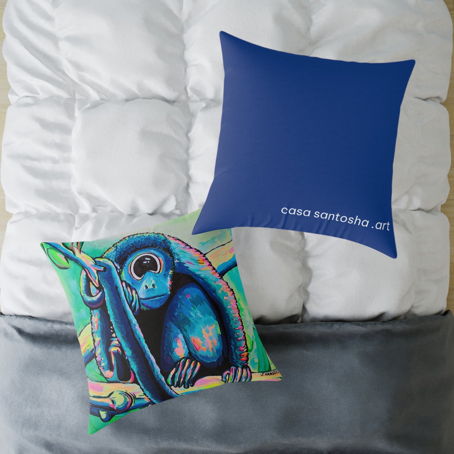 Cyclops Monkey Art Canvas Decorative Pillow