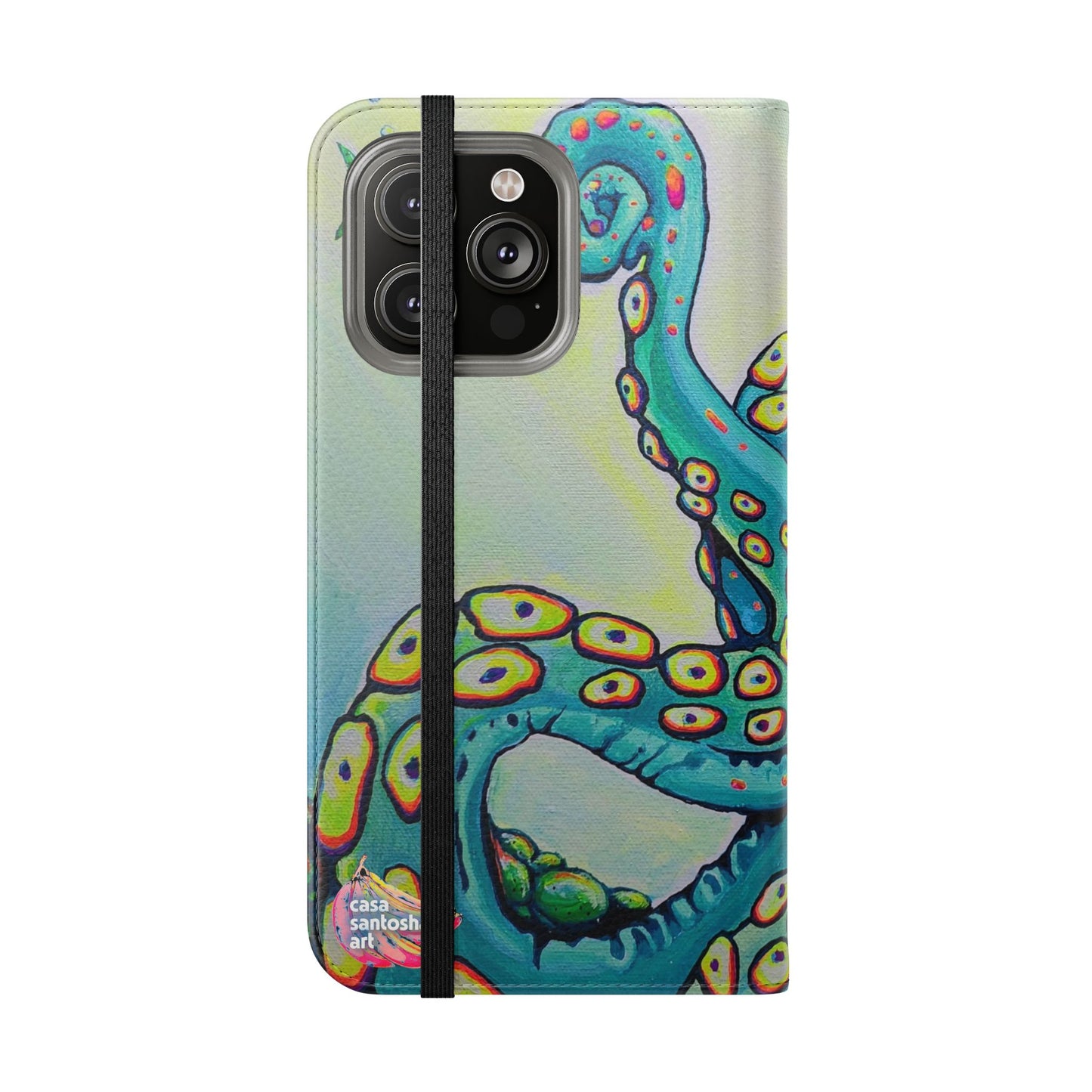 Cyclops Octopus Flip Phone Case – Wallet Cover with Card Slots