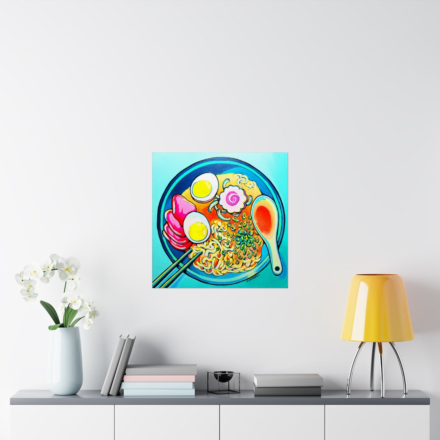 Neon Ramen Giclée Art Poster
