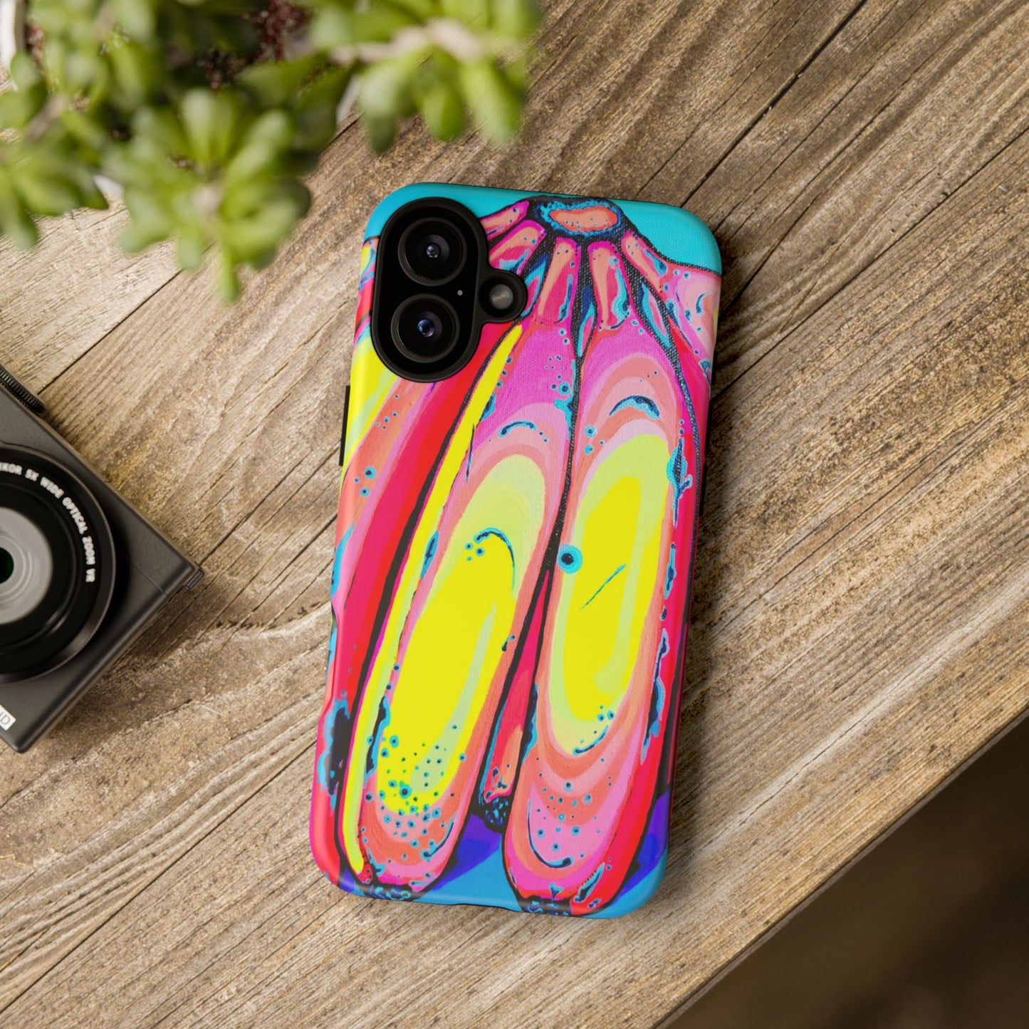 Neon Fat Bananas Tough Phone Case