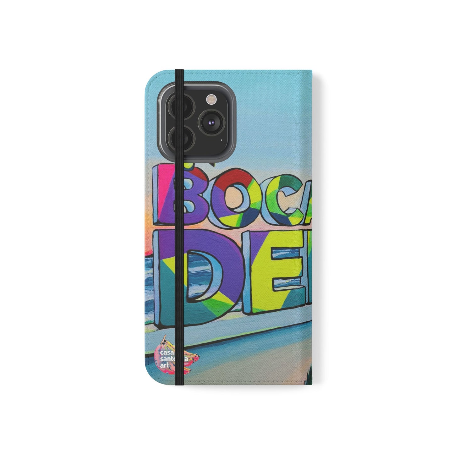 Bocas Del Toro Sign Flip Phone Case – Wallet Cover with Card Slots