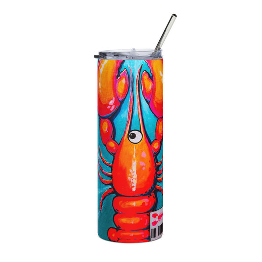 Neon Lobster Stainless Steel Tumbler