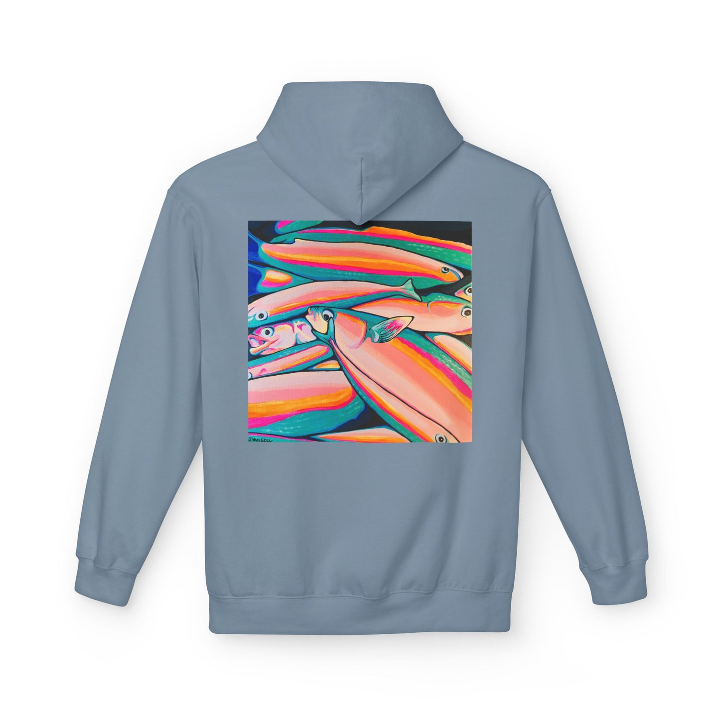Unisex Neon Fish Soft Hoodie
