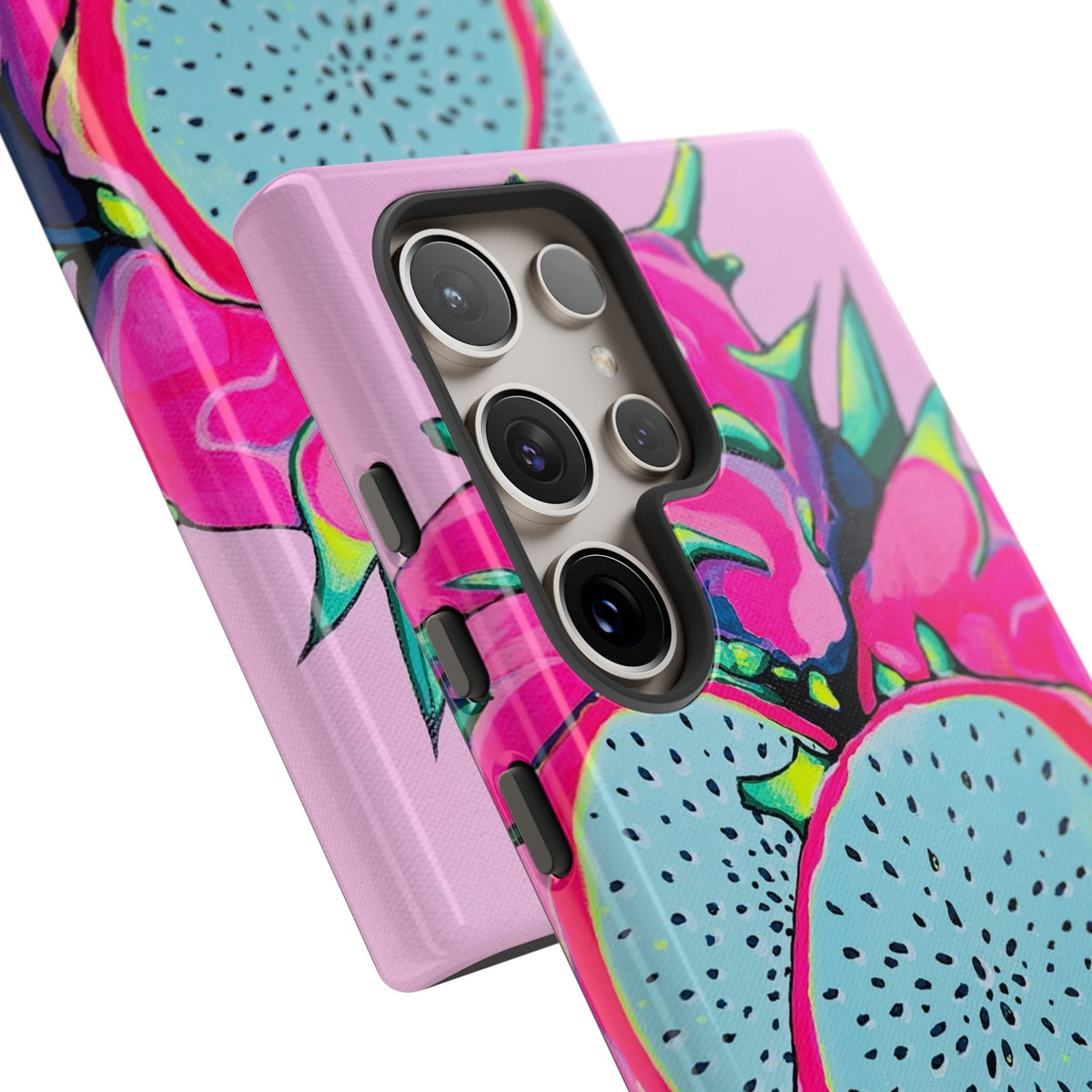 Coque de téléphone résistante Pitaya Rose Néon