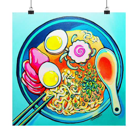 Neon Ramen Giclée Art Poster