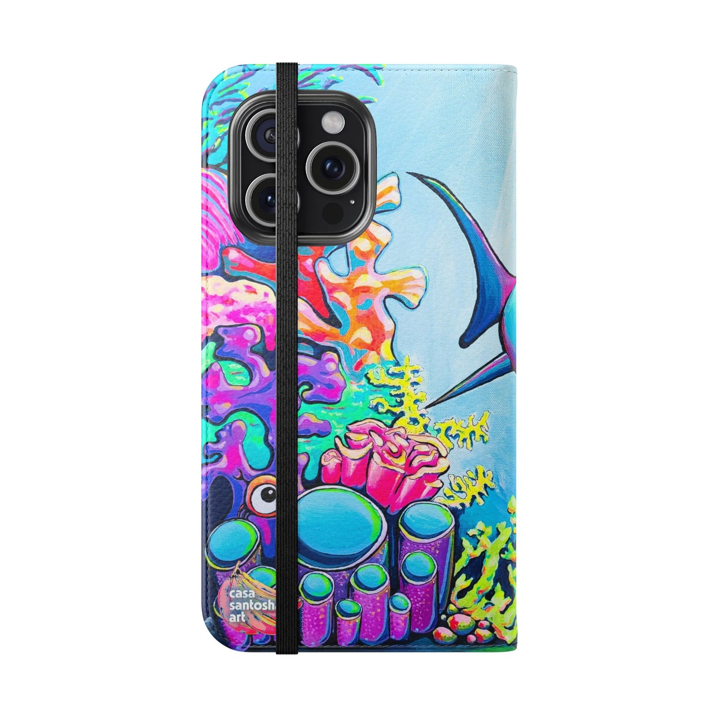 Cyclops Shark Flip Phone Case – Wallet Cover with Card Slots