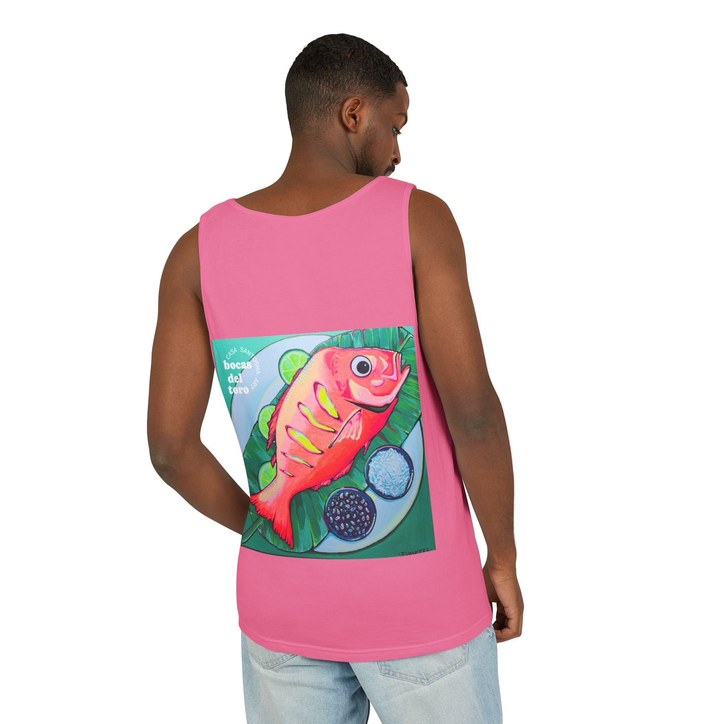 Unisex Neon Fried Fish Tank Top - Perfect for Summer Vibes