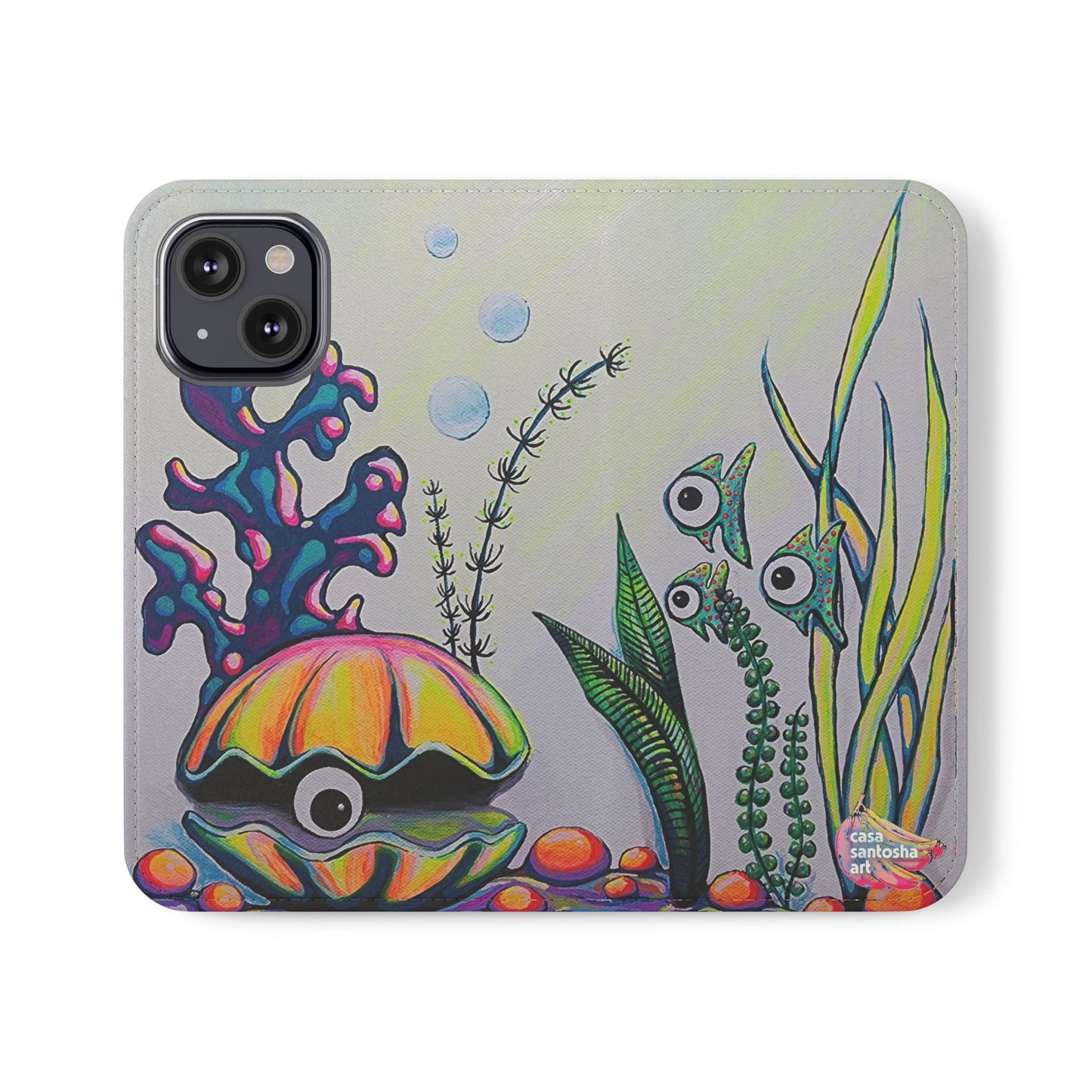 Cyclops Clam Flip Phone Case – Wallet Cover with Card Slots
