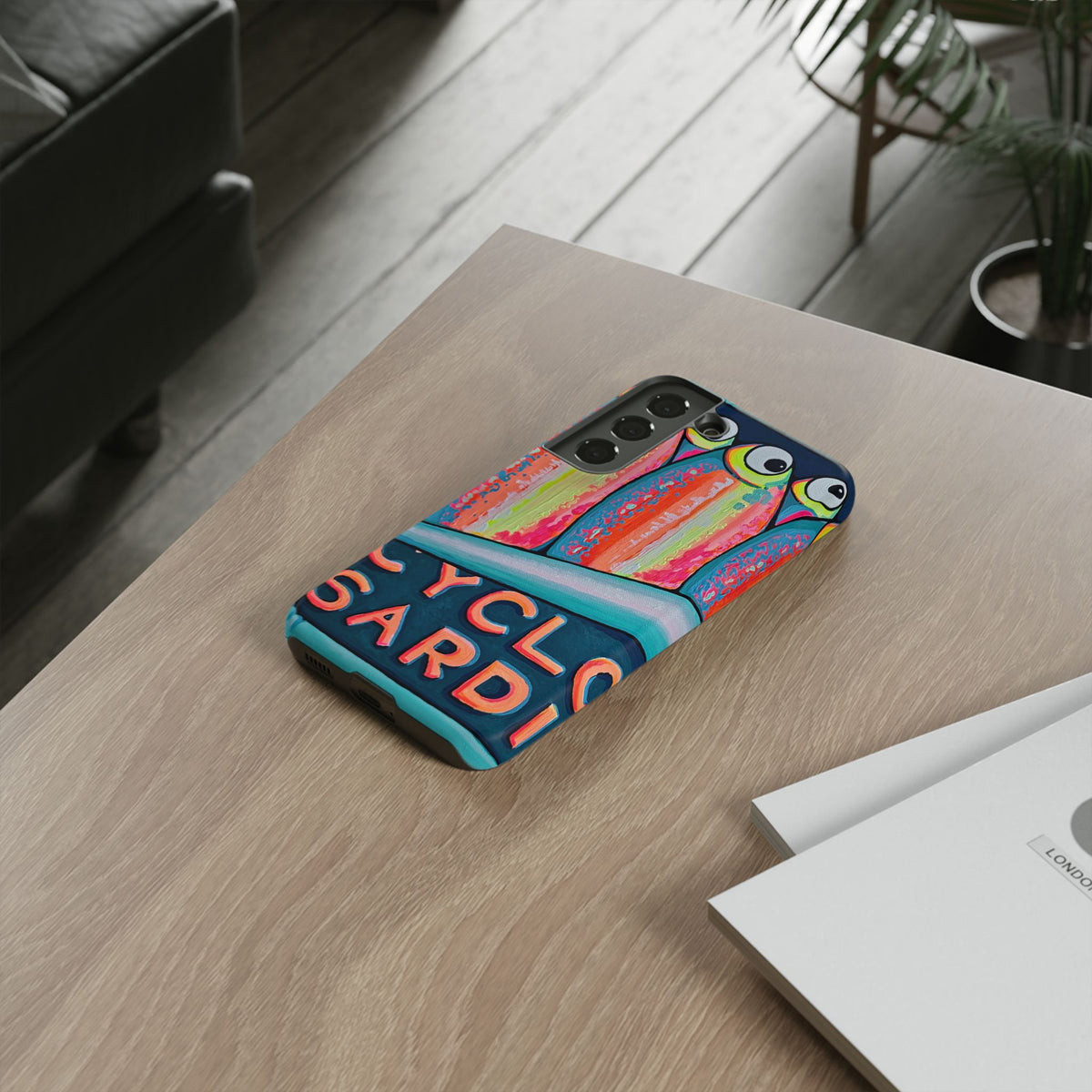 Neon Sardines Tough Phone Case