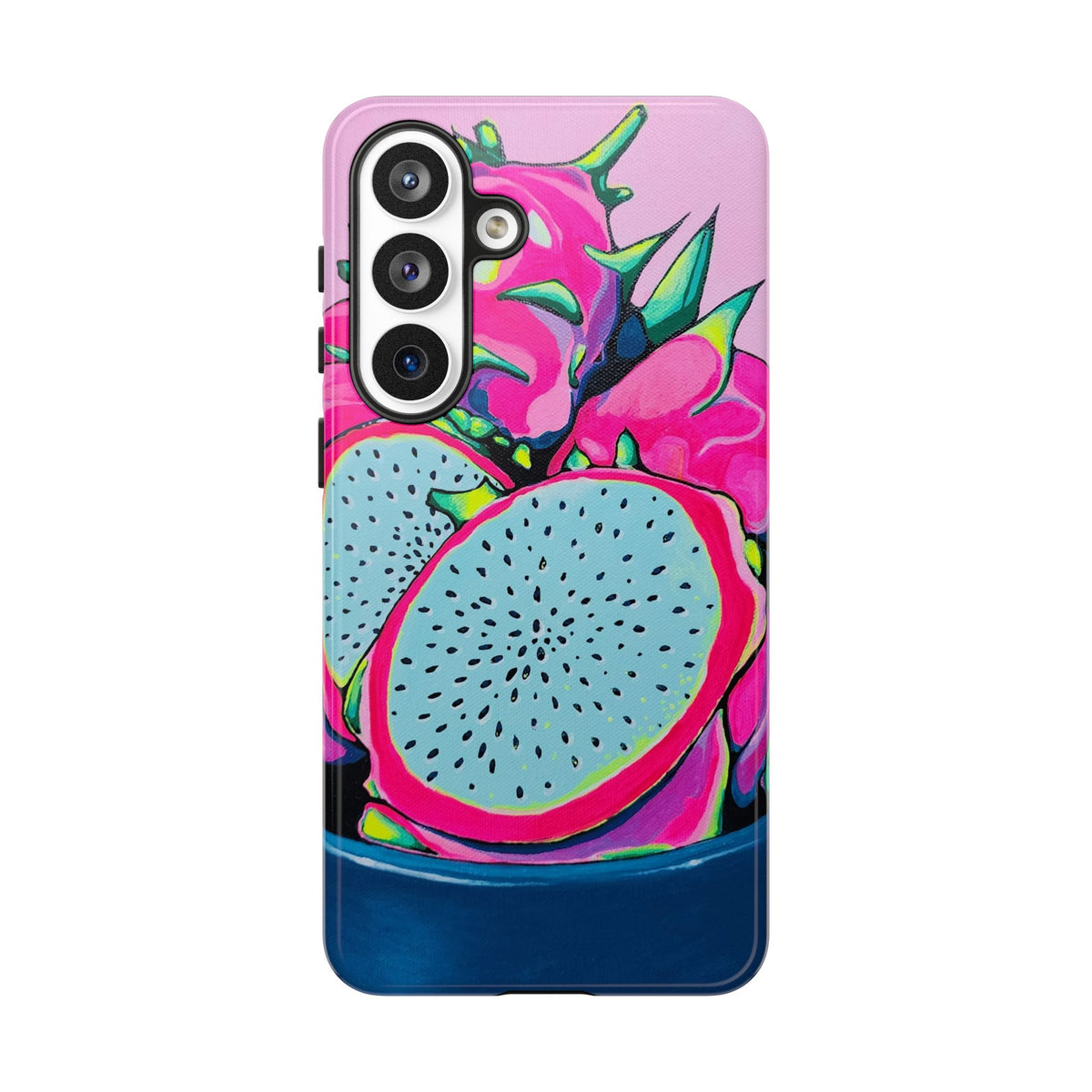 Coque de téléphone résistante Pitaya Rose Néon