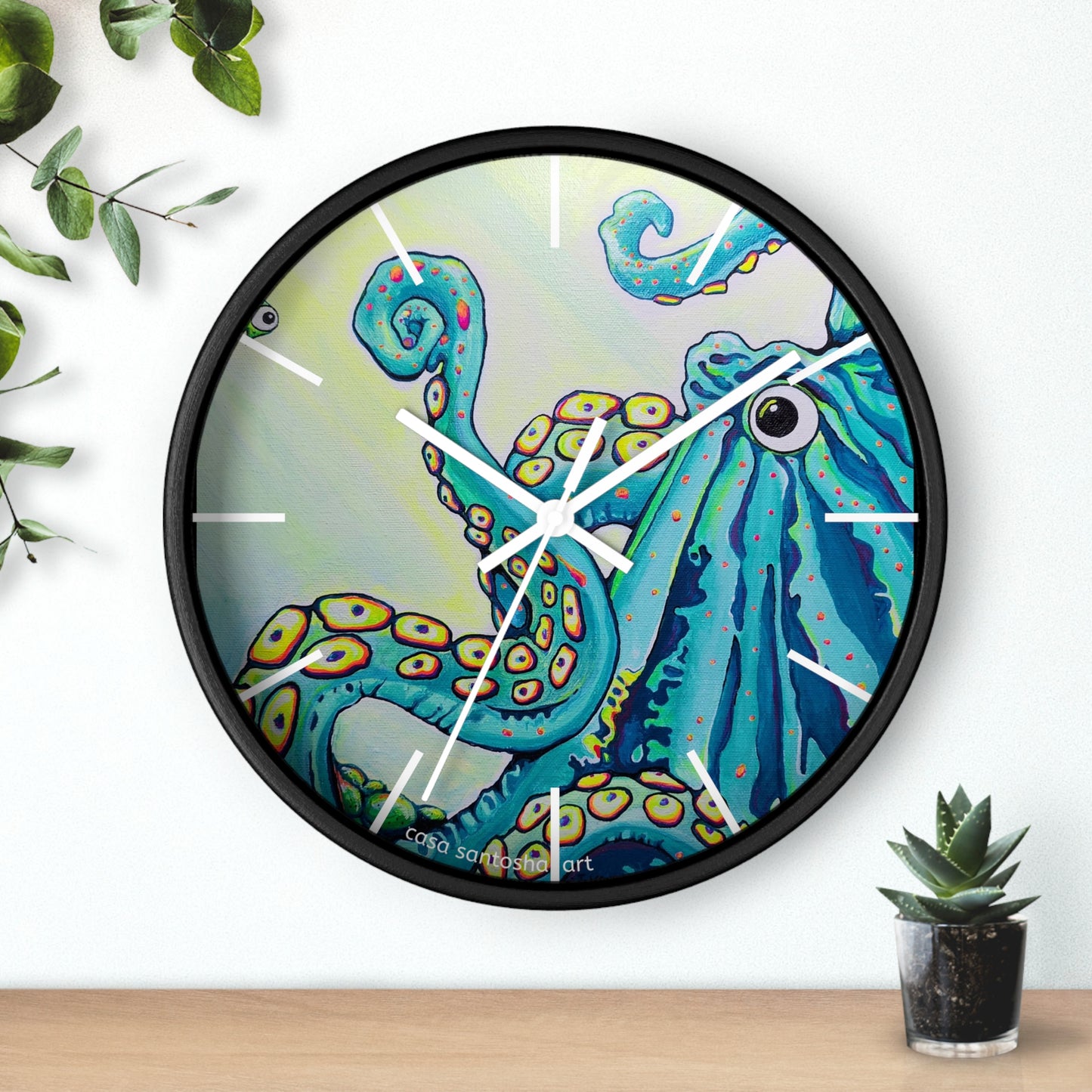 Cyclops Octopus Pop Art Wall Clock