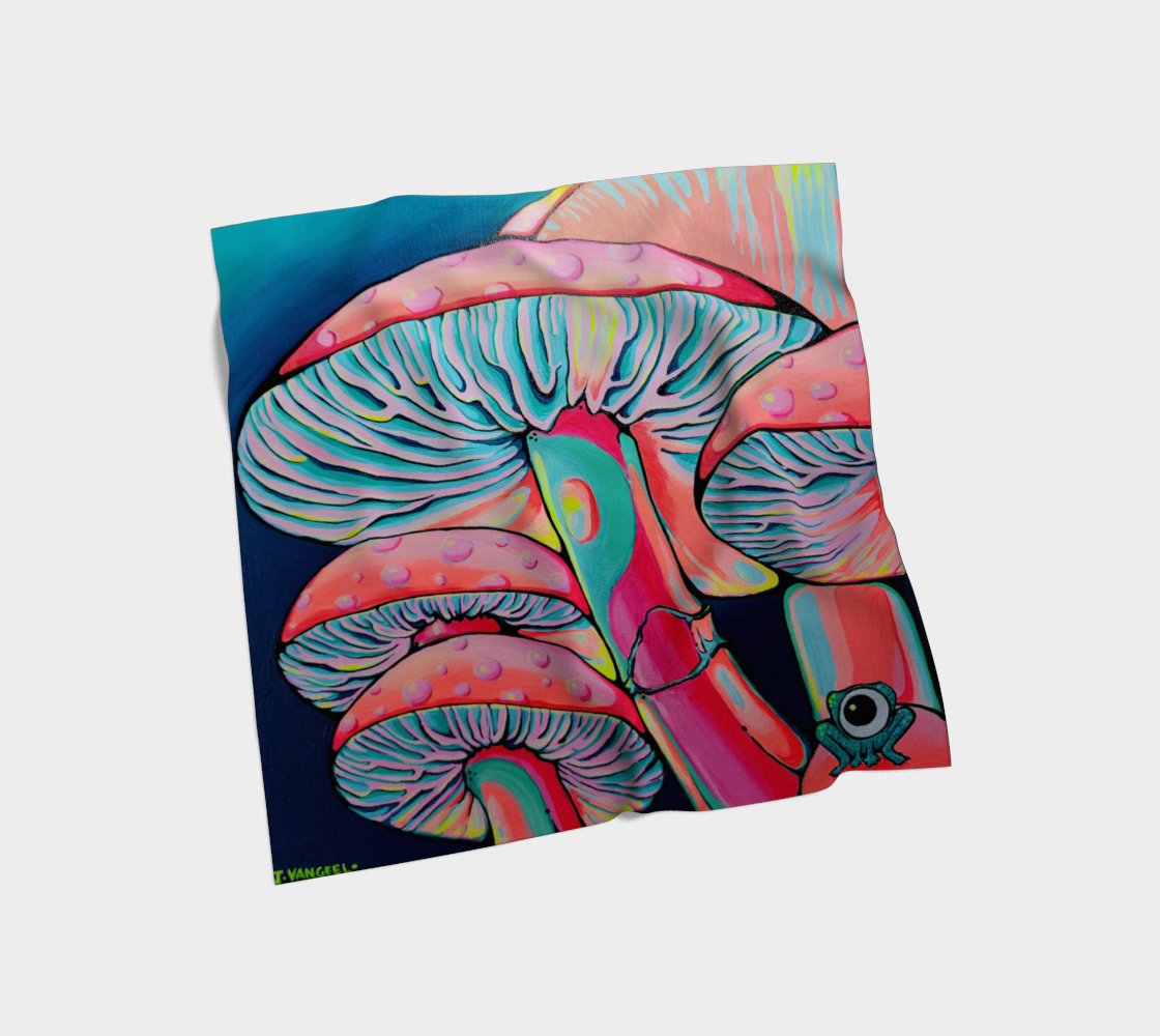 Trippy Mushrooms Scarf