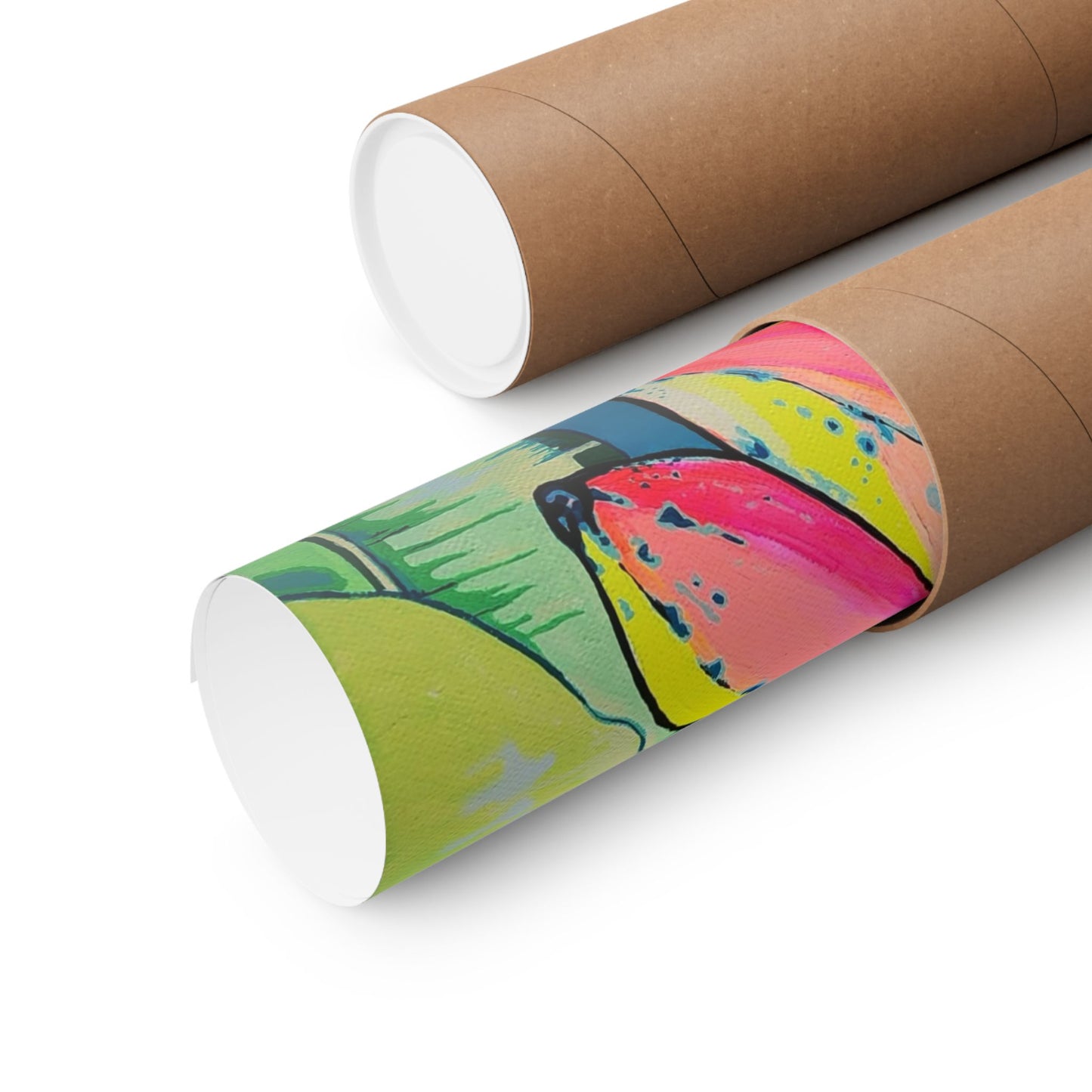Neon Primitivo Bananas Giclée Art Poster