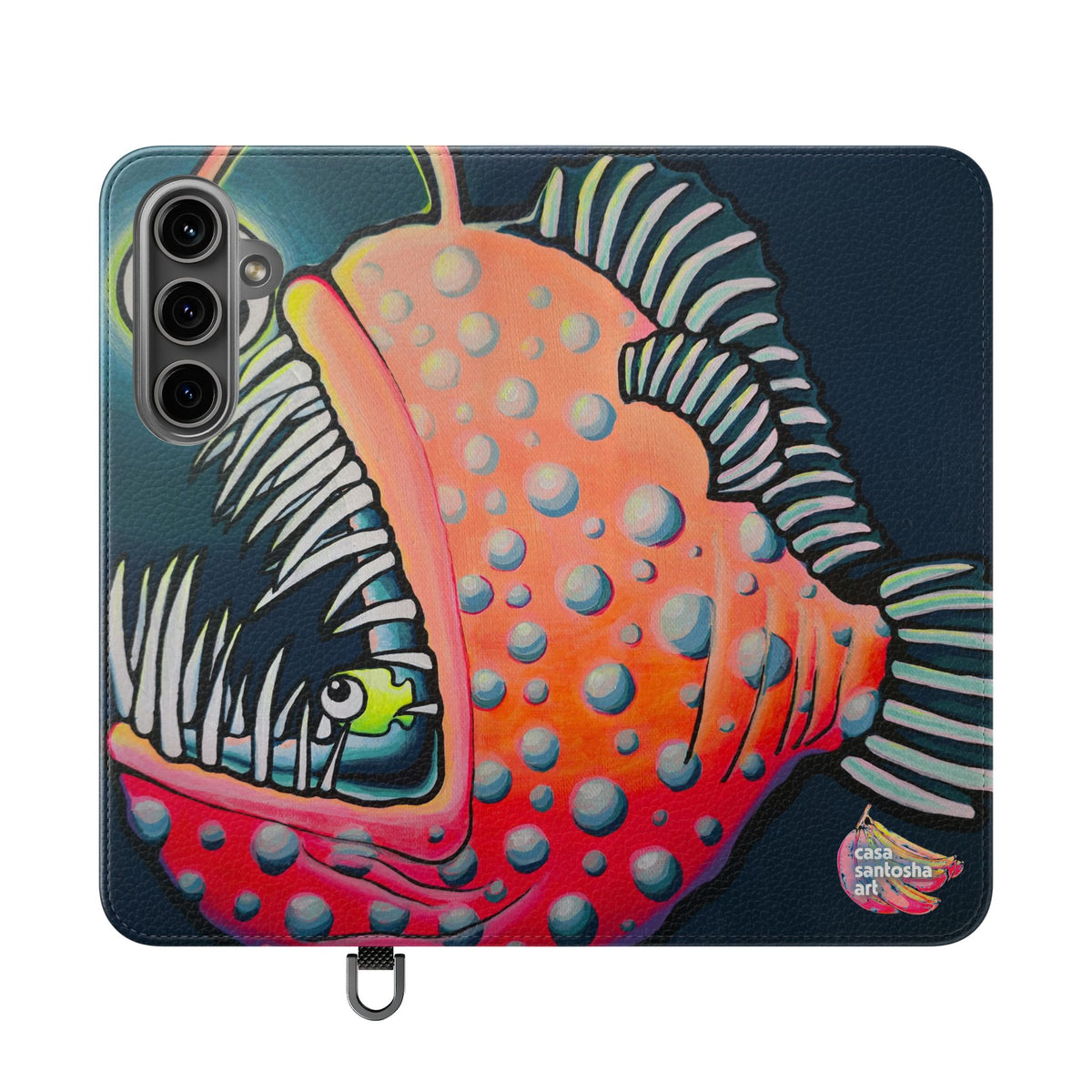 Cyclops Anglerfish Flip Phone Case – Wallet Cover with Card Slots