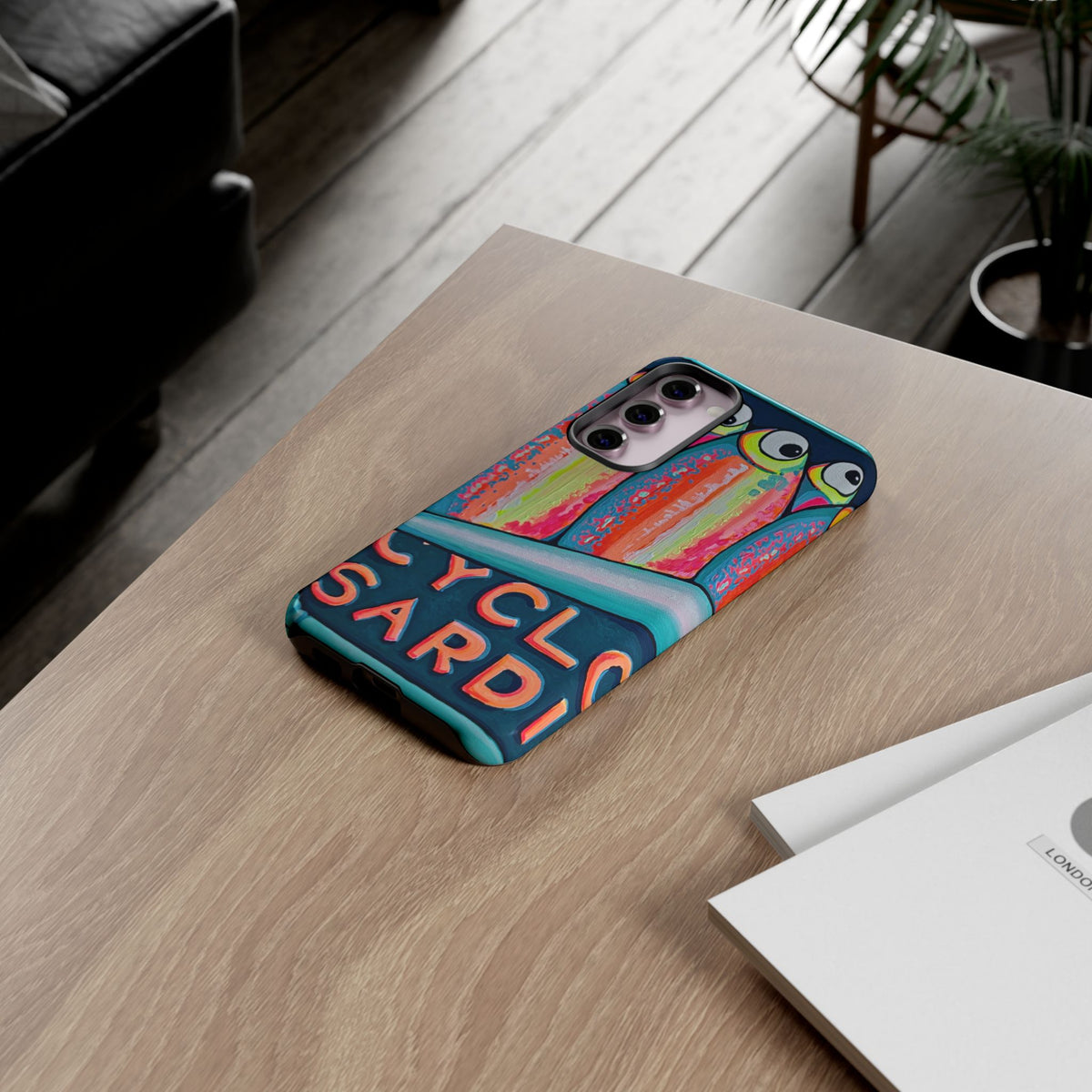 Neon Sardines Tough Phone Case