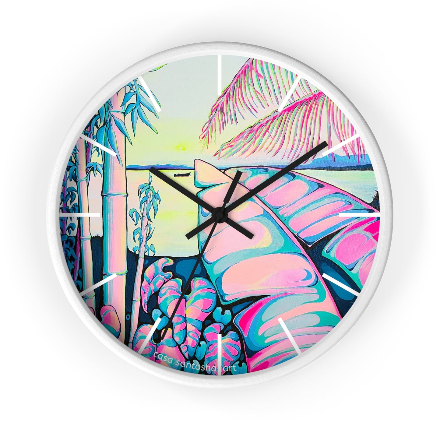 Horloge murale pop art Sérénité Bocas