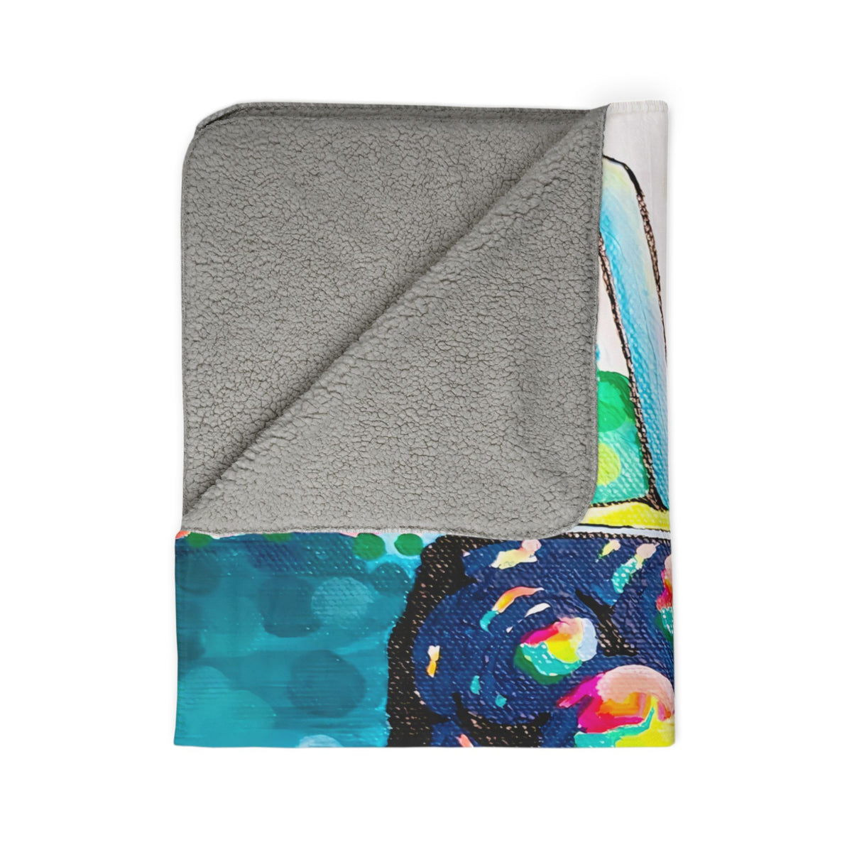 Neon Piña Colada Fleece Sherpa Blanket