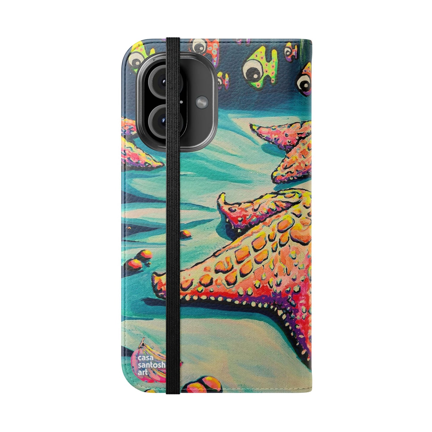 Cyclops Starfish Flip Phone Case – Wallet Cover with Card Slots