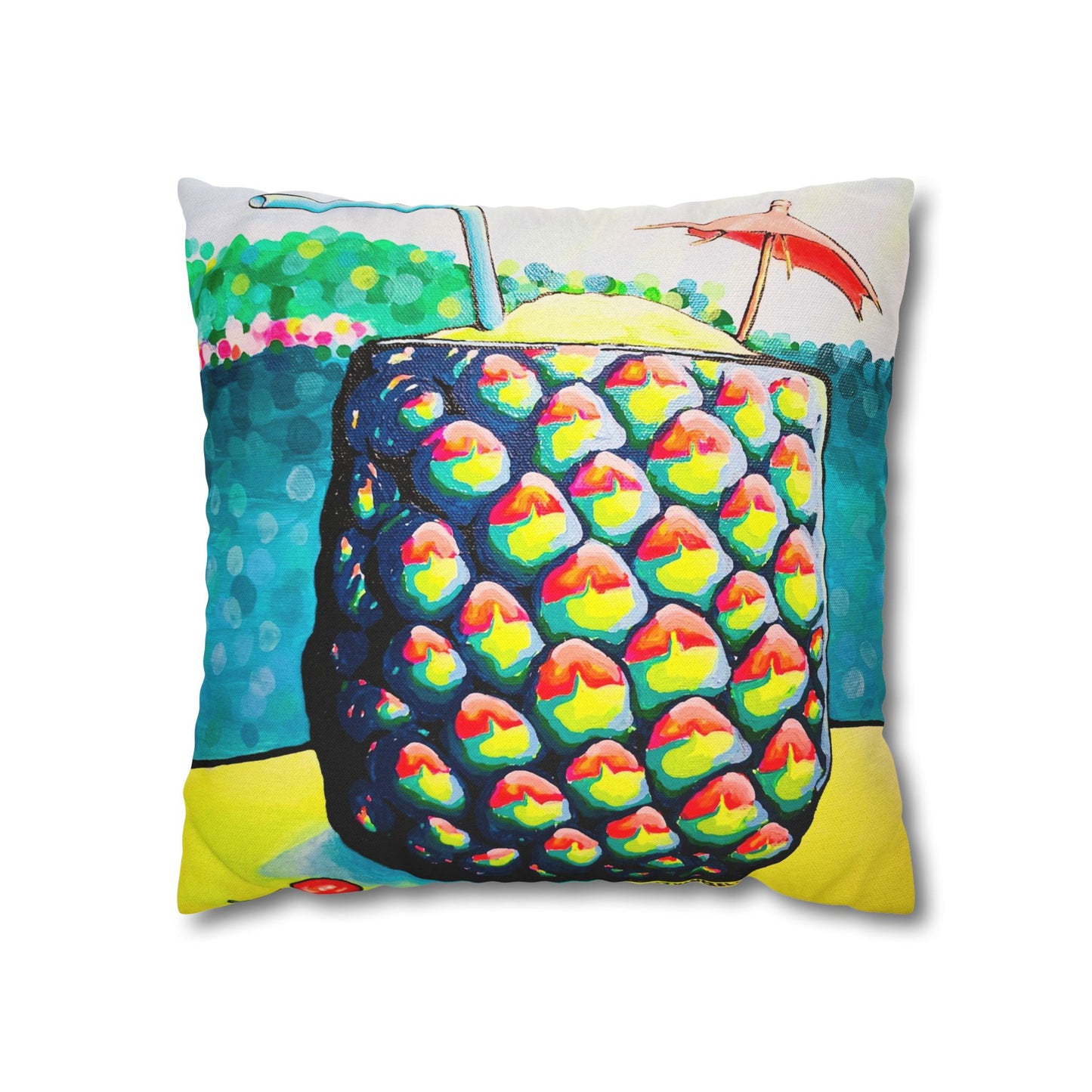 Neon Piña Colada Pillowcase, Cover Only