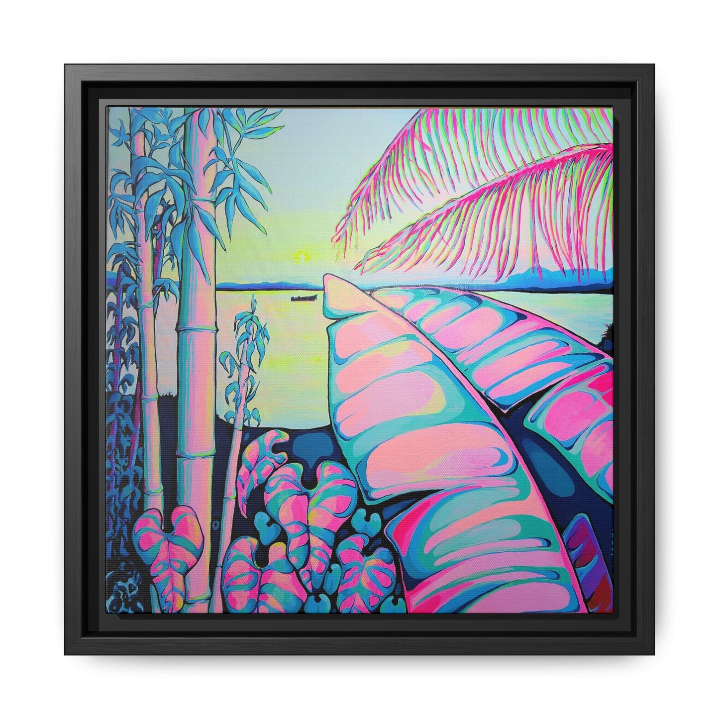 Framed Serenity Bocas Canvas Print