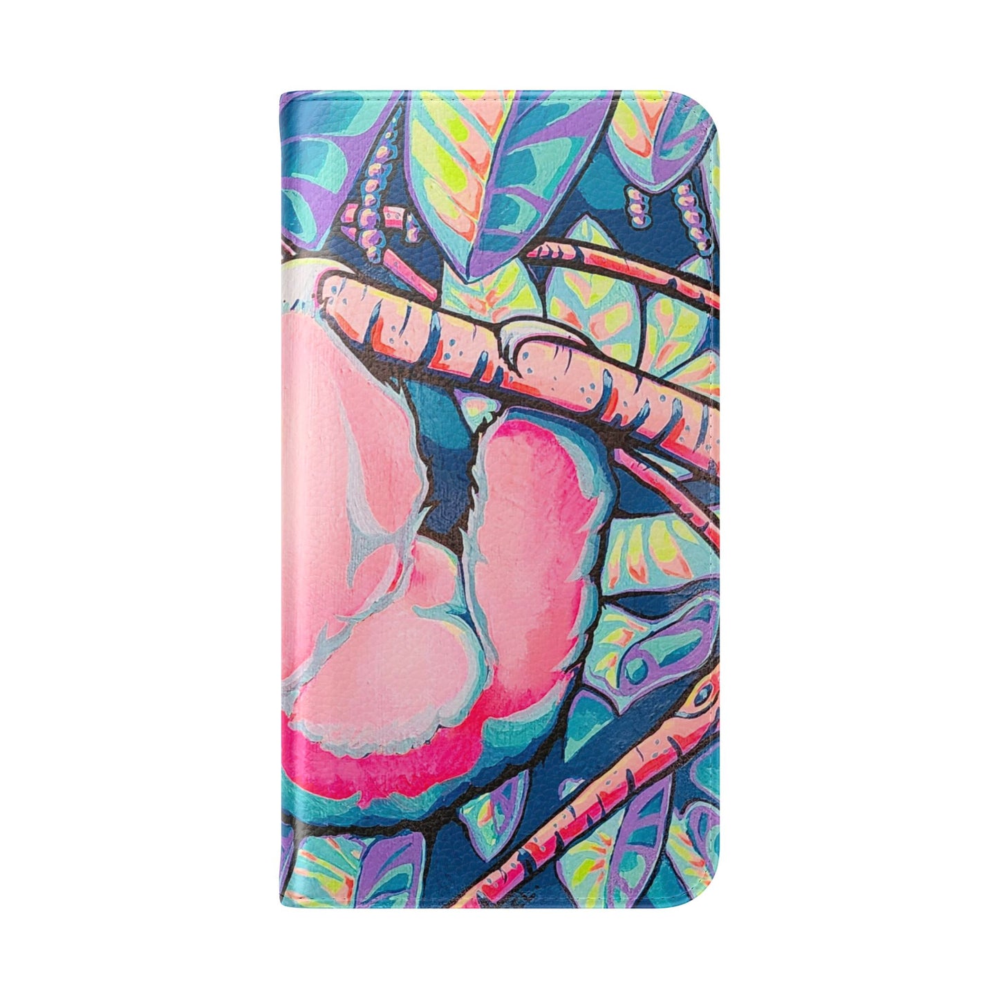 Cyclops Sloth Flip Phone Case – Wallet Cover with Card Slots