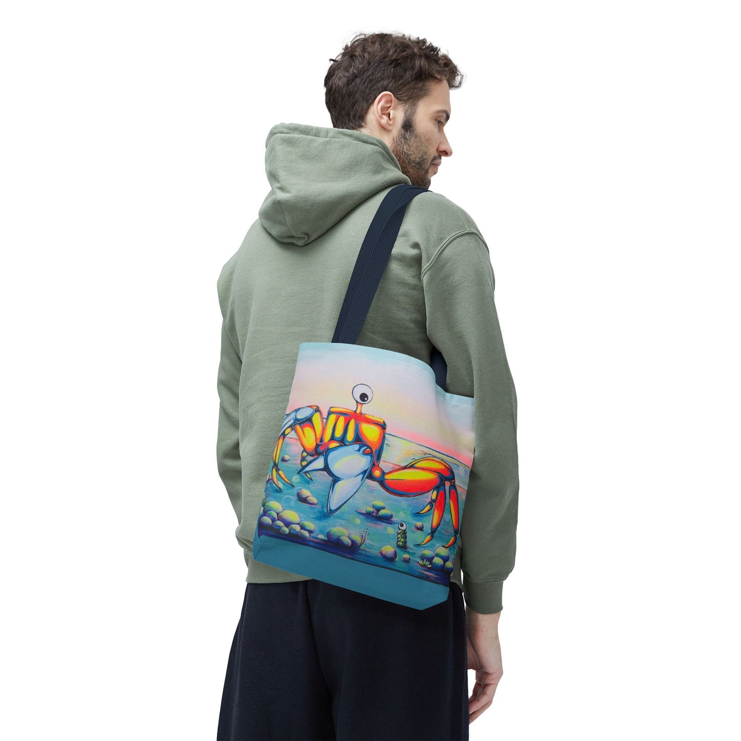 Premium Cyclops Crab Tote Bag, Original Artist Design, Reusable Shopping Tote,  Eco-Friendly
