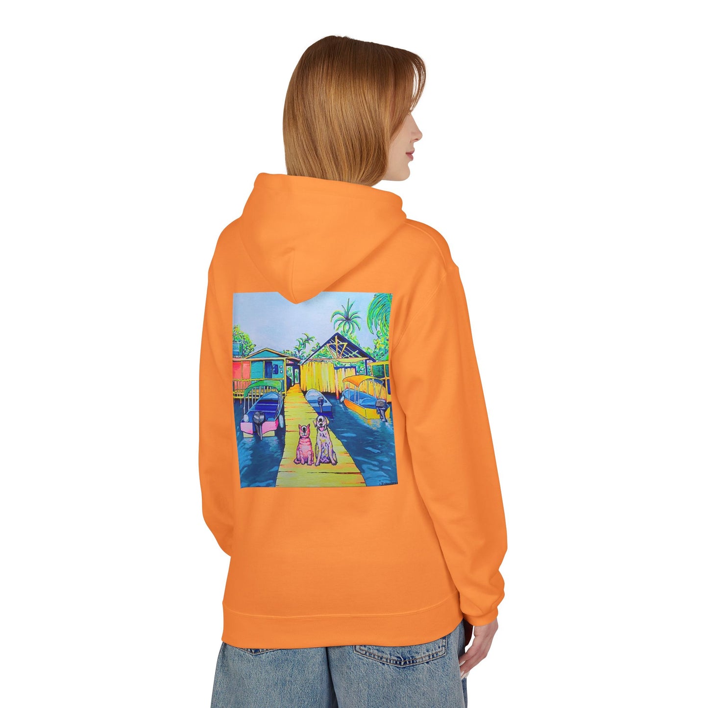 Unisex Cyclops Cat and Dog in Bocas Soft Hoodie