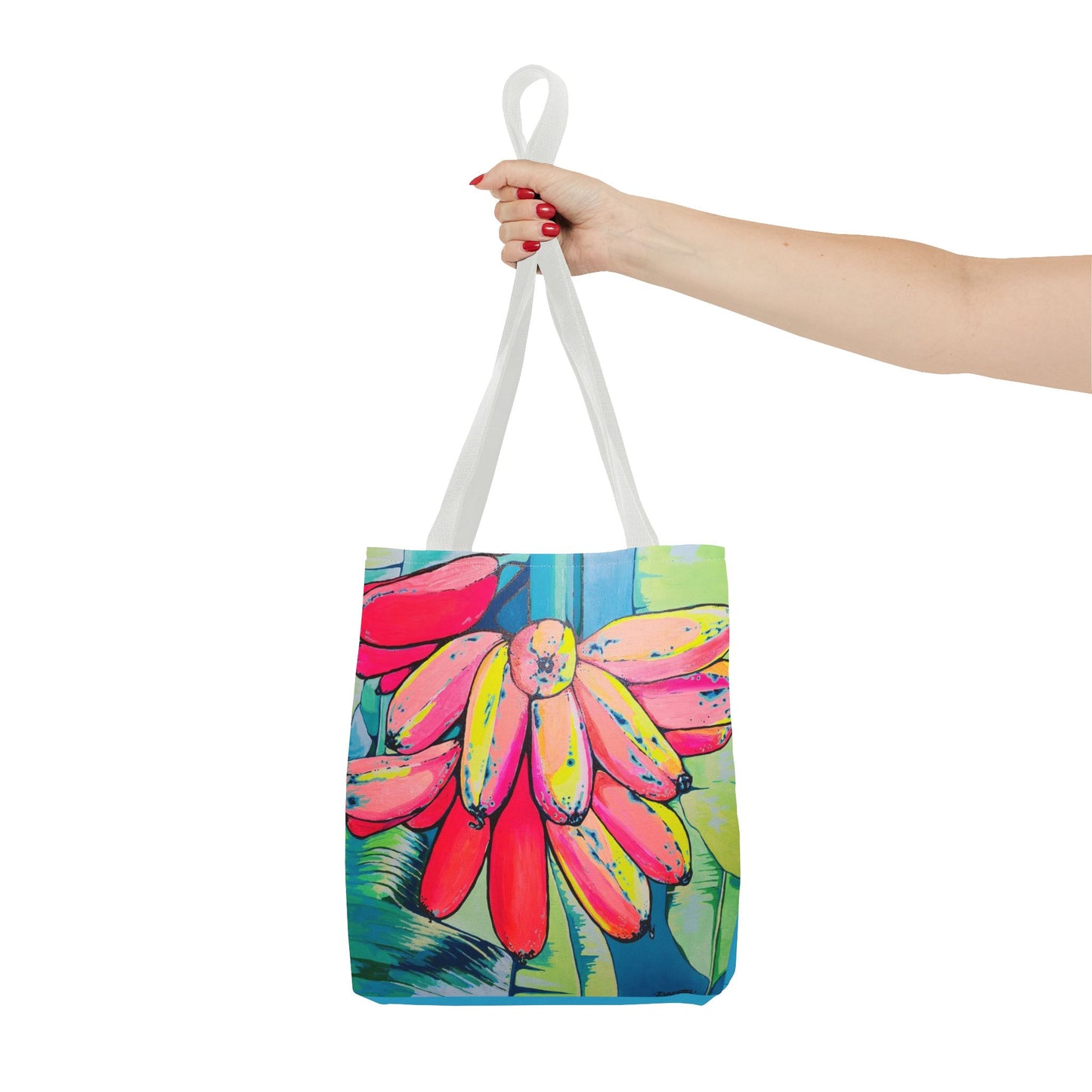 Premium Neon Primitivo Bananas Tote Bag, Original Artist Design, Reusable Shopping Tote, Eco-Friendly