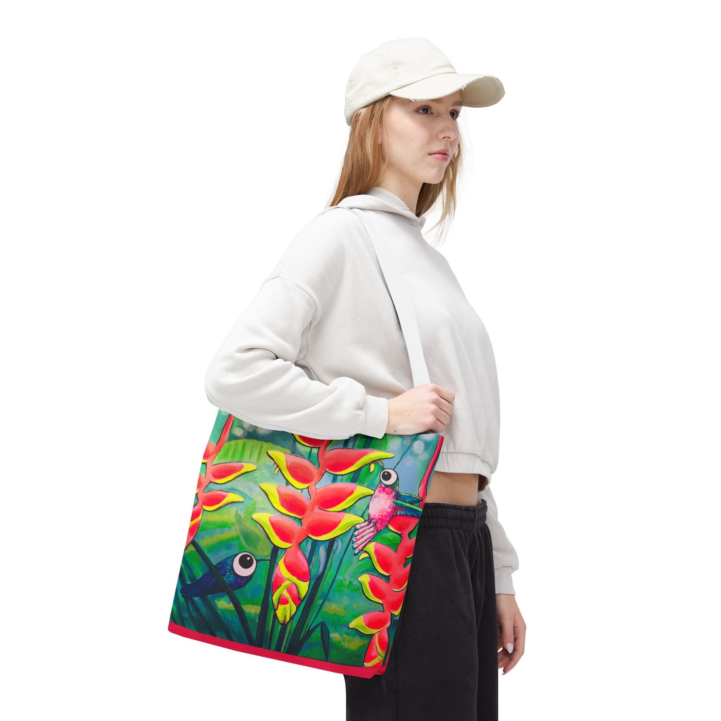 Premium Cyclops Hummingbirds Tote Bag, Original Artist Design, Reusable Shopping Tote,  Eco-Friendly