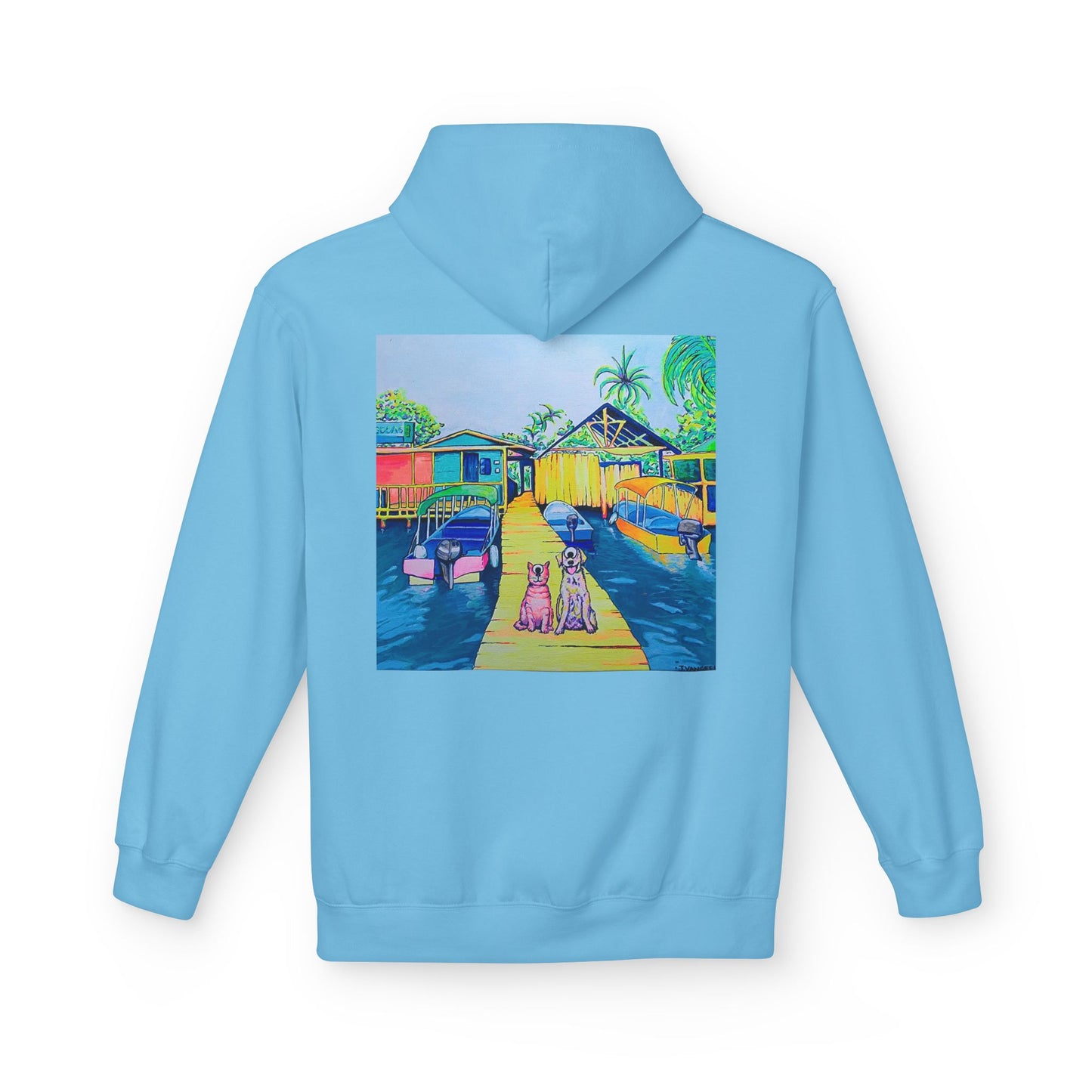 Unisex Cyclops Cat and Dog in Bocas Soft Hoodie