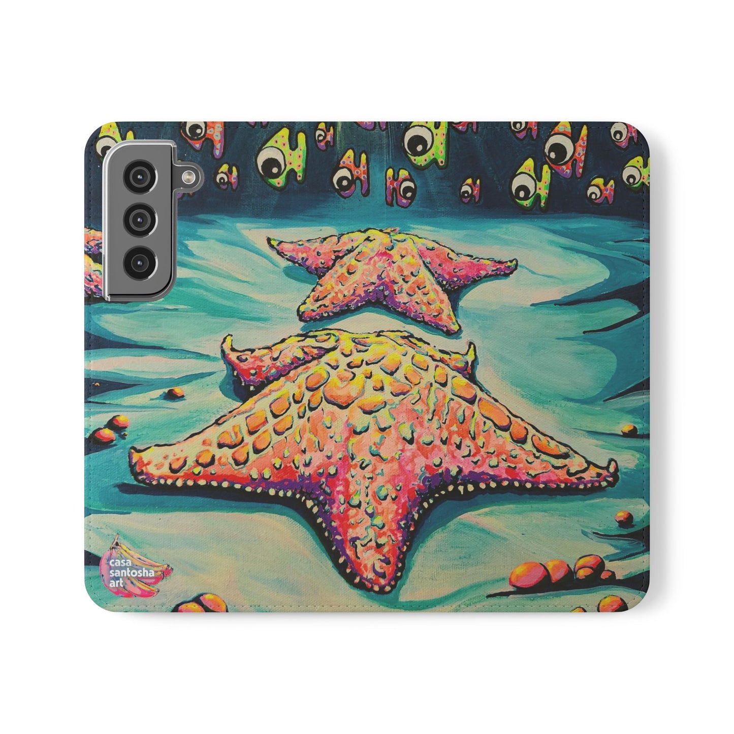 Cyclops Starfish Flip Phone Case – Wallet Cover with Card Slots