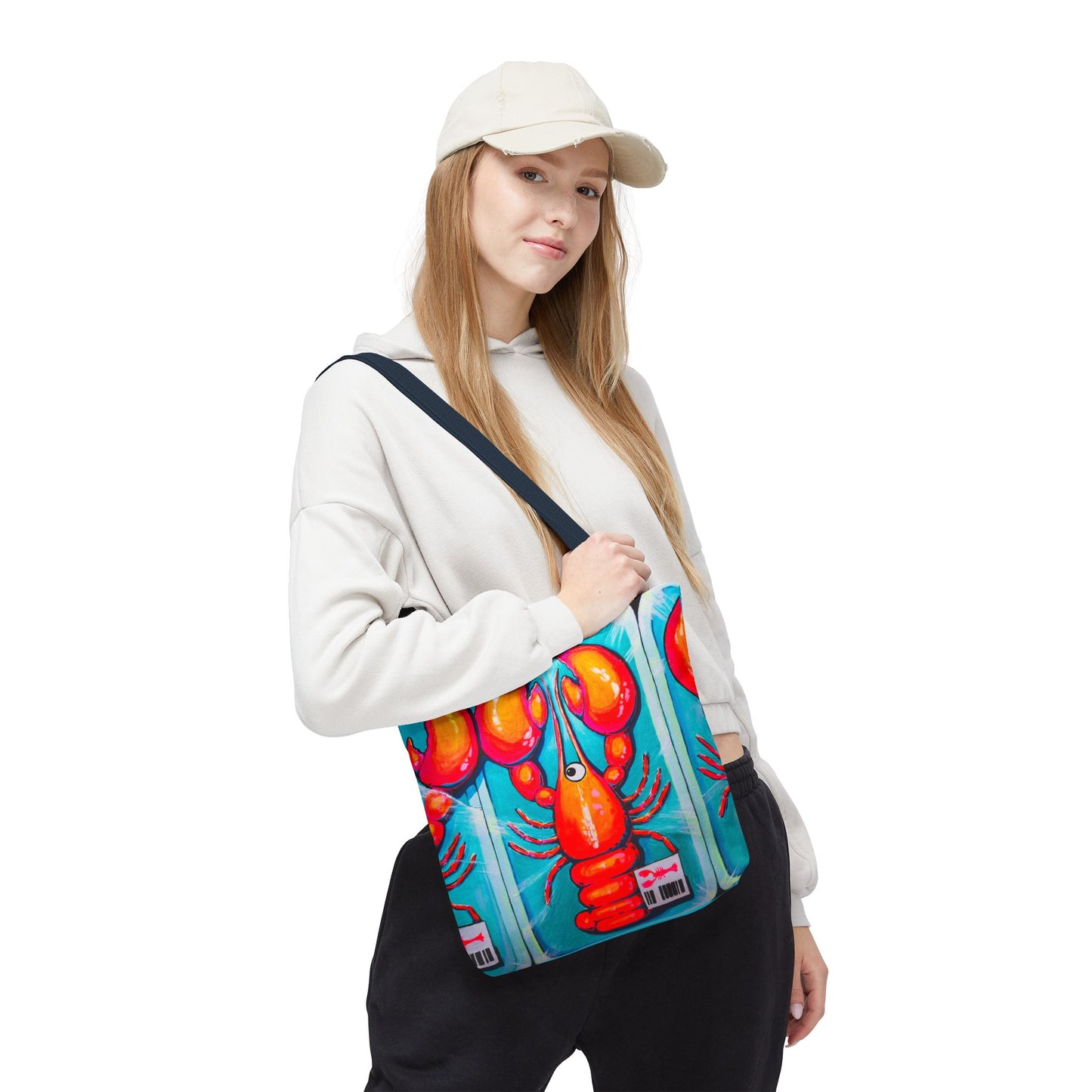 Premium Neon Lobster Tote Bag, Original Artist Design, Reusable Shopping Tote,  Eco-Friendly
