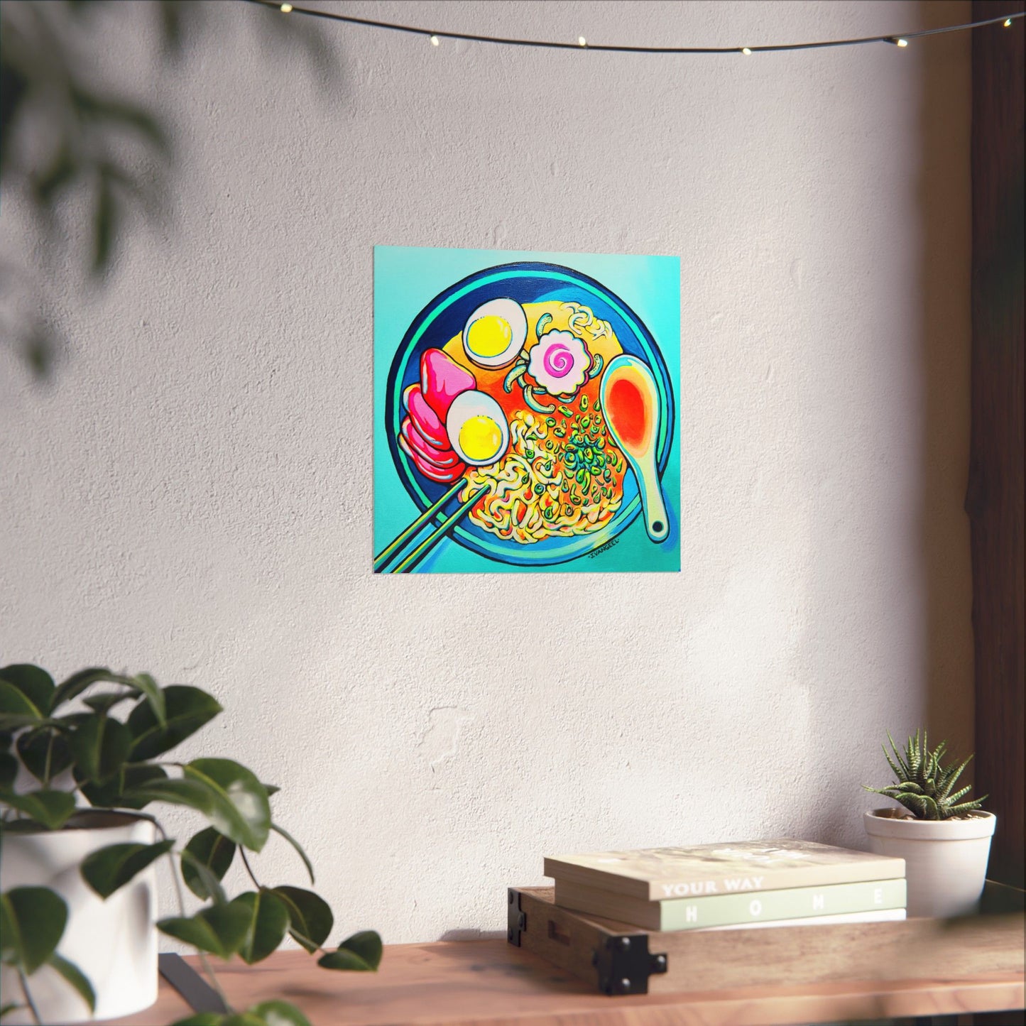 Neon Ramen Giclée Art Poster
