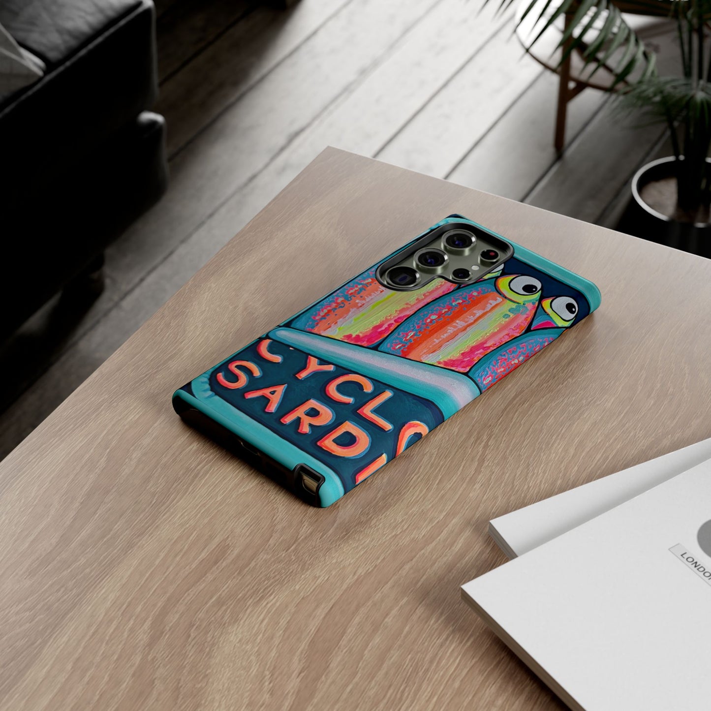 Neon Sardines Tough Phone Case