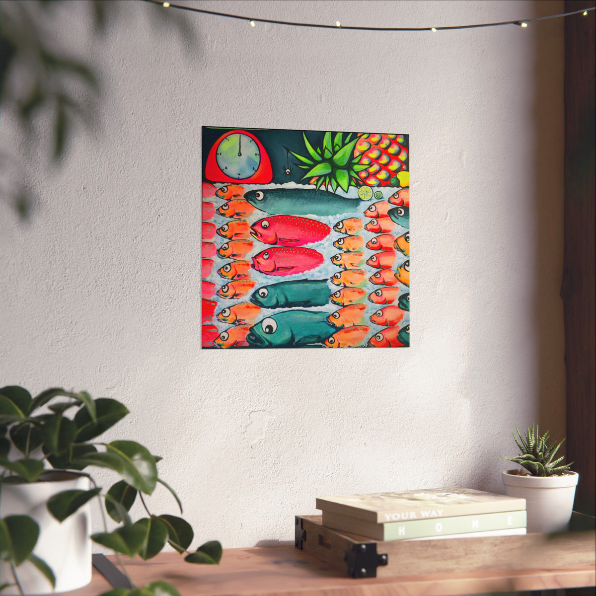 Neon Cabo Fish Market Giclée Art Poster
