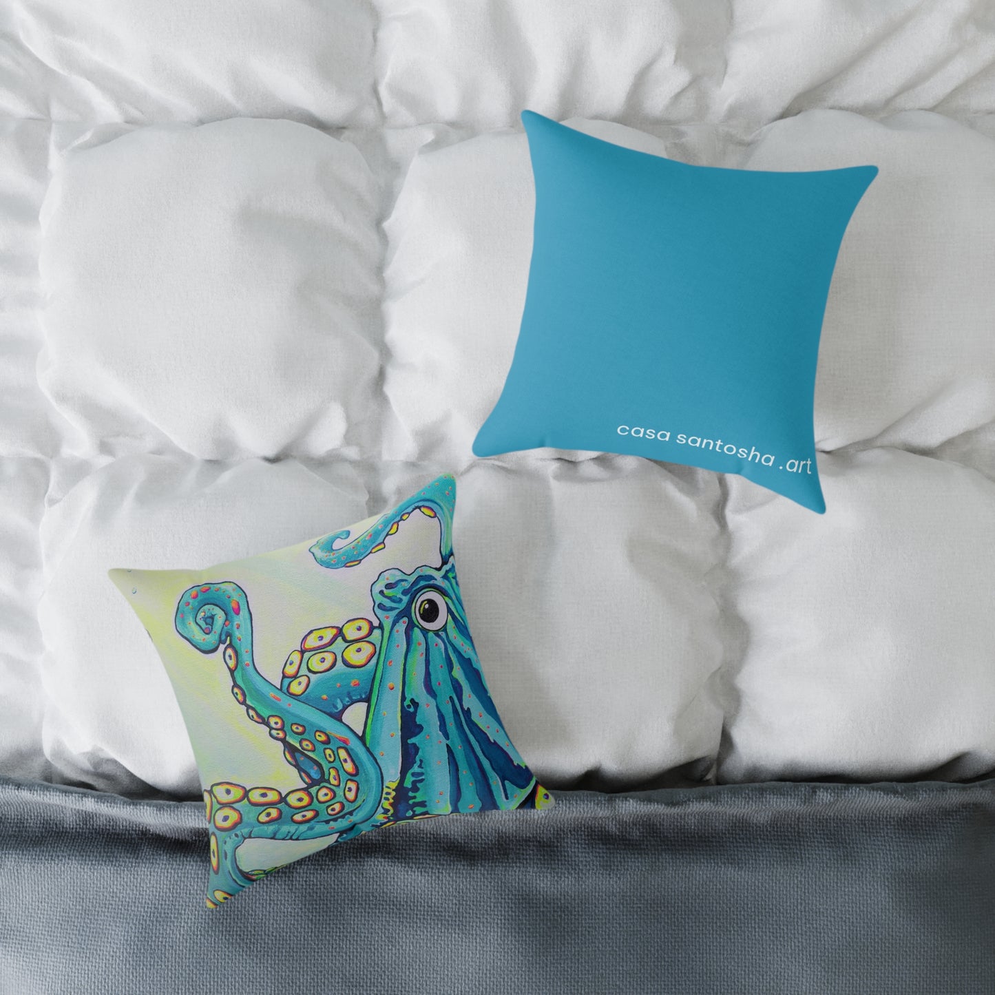 Cyclops Octopus Art Canvas Decorative Pillow