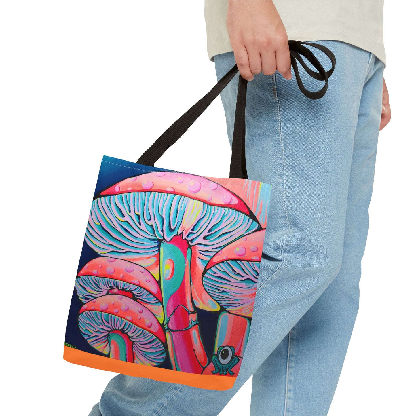 Premium Trippy Mushrooms Tote Bag, Original Artist Design, Reusable Shopping Tote, Eco-Friendly