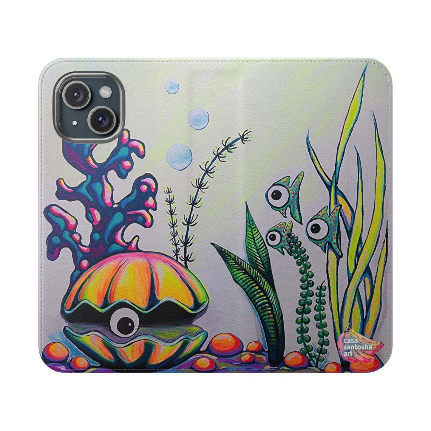 Cyclops Clam Flip Phone Case – Wallet Cover with Card Slots