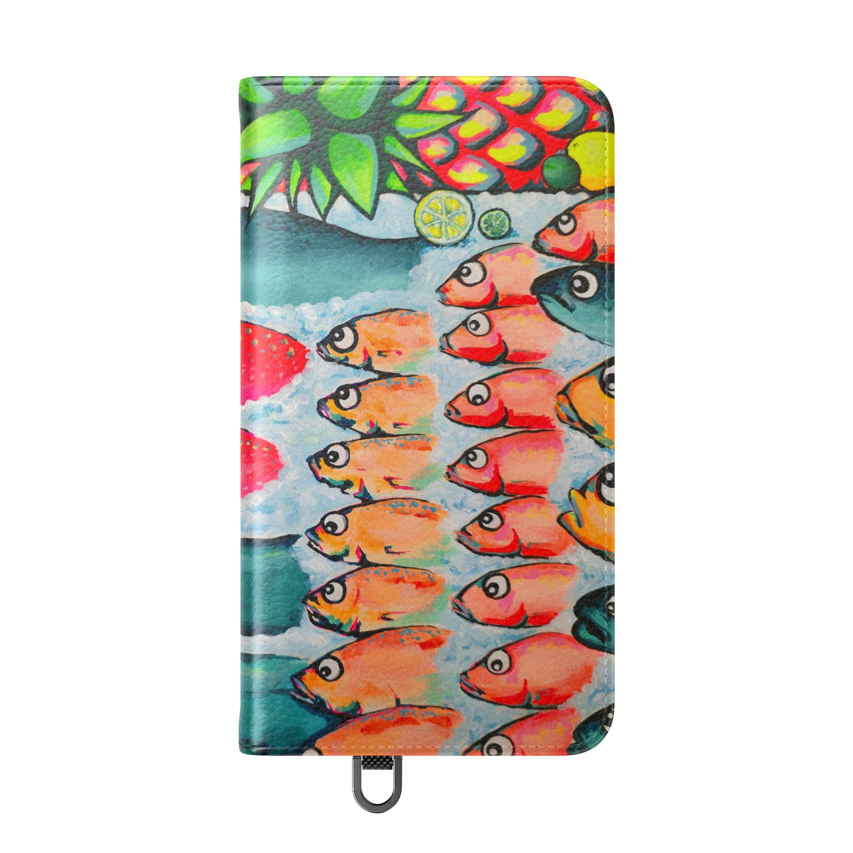 Neon Cabo Fish Market Flip Phone Case – Wallet Cover with Card Slots