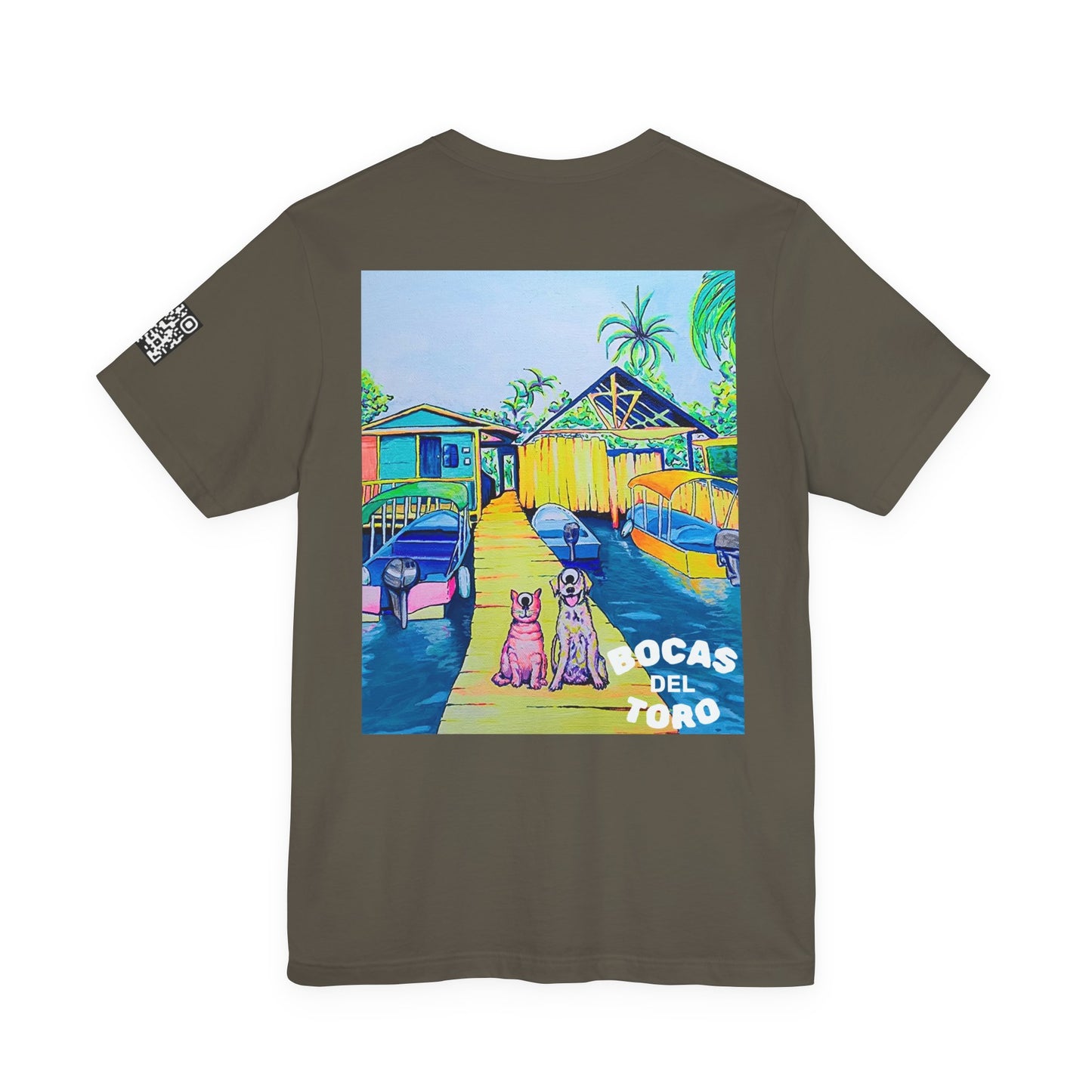 Unisex Cyclops Cat And Dog in Bocas Tee