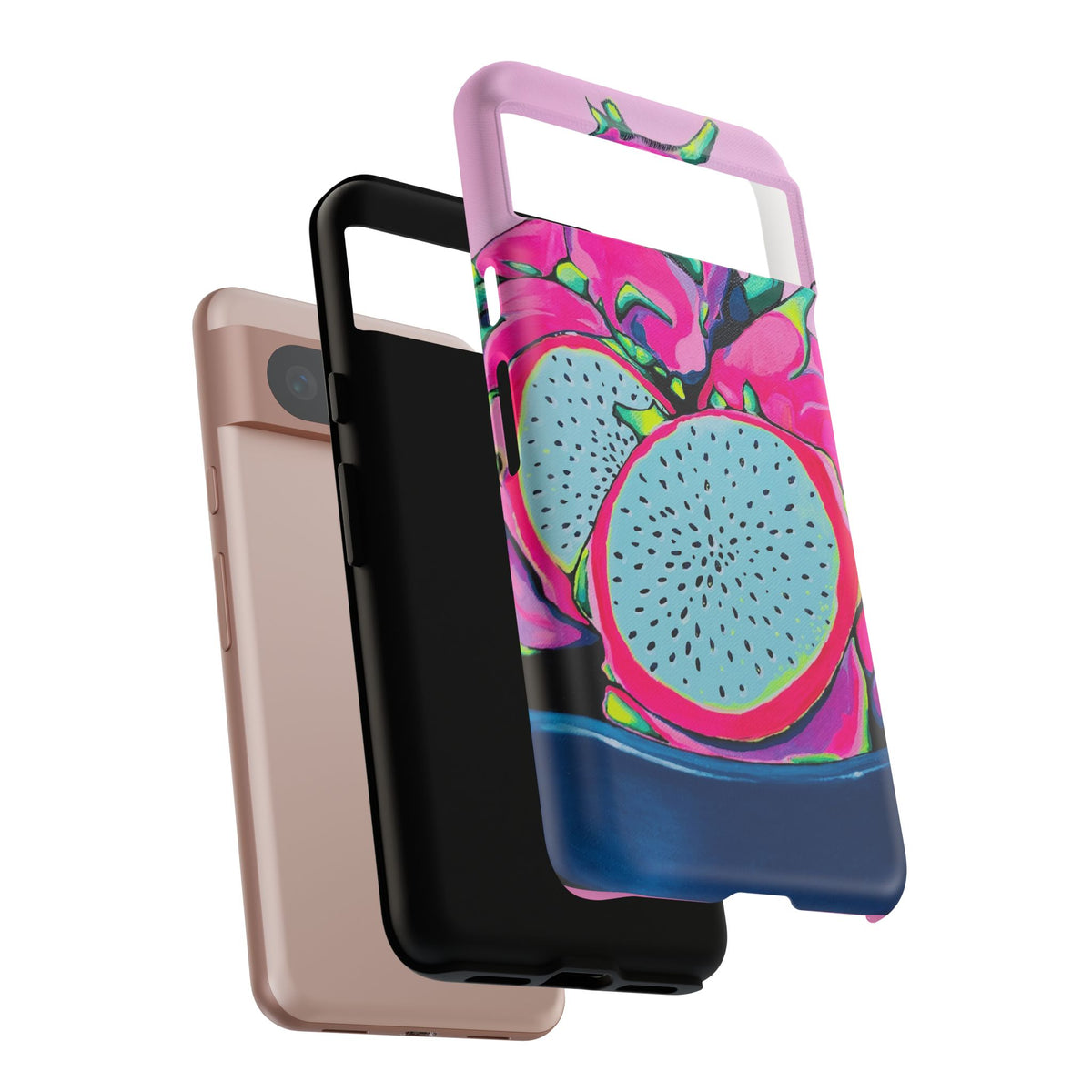 Coque de téléphone résistante Pitaya Rose Néon