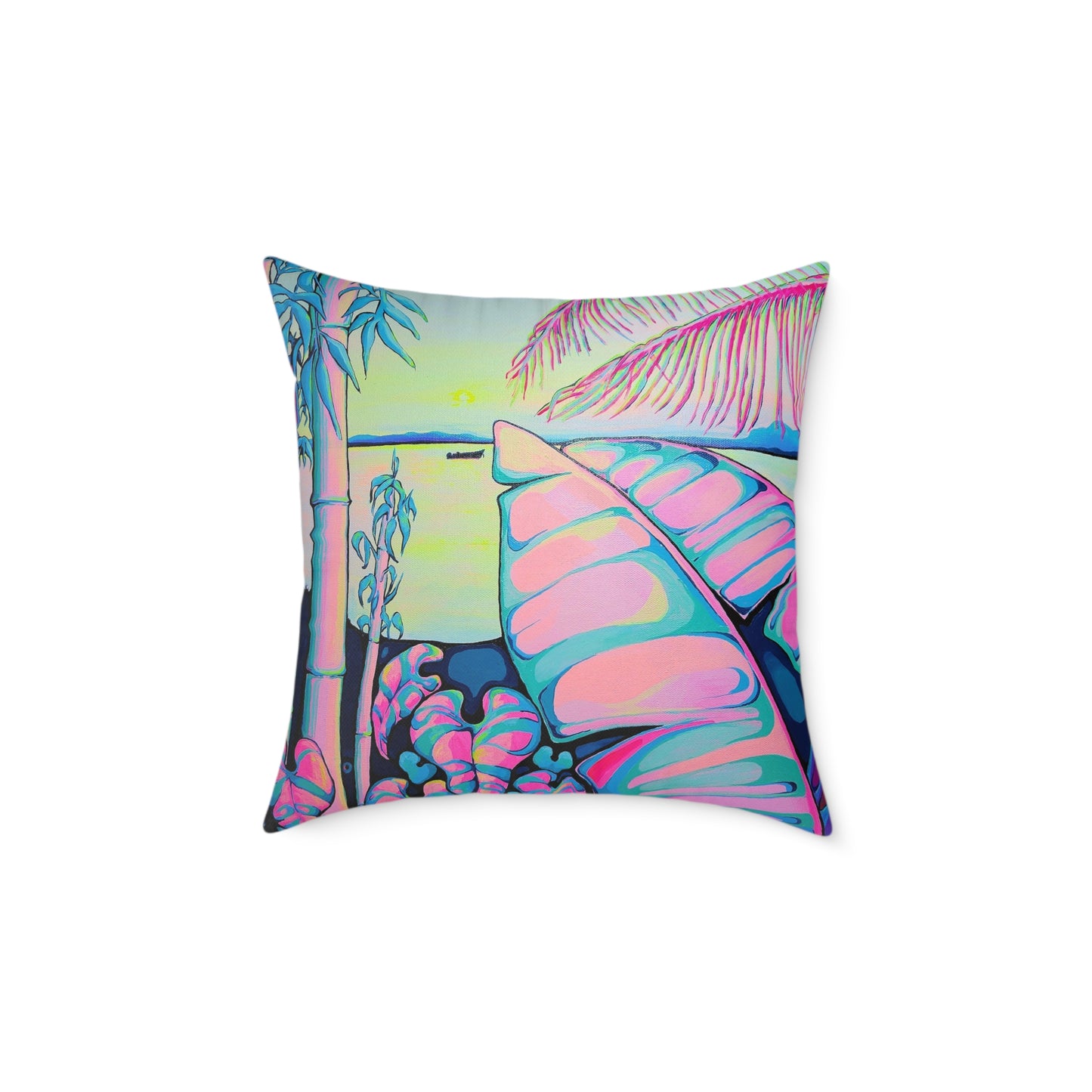 Serenity Bocas Art Canvas Decorative Pillow