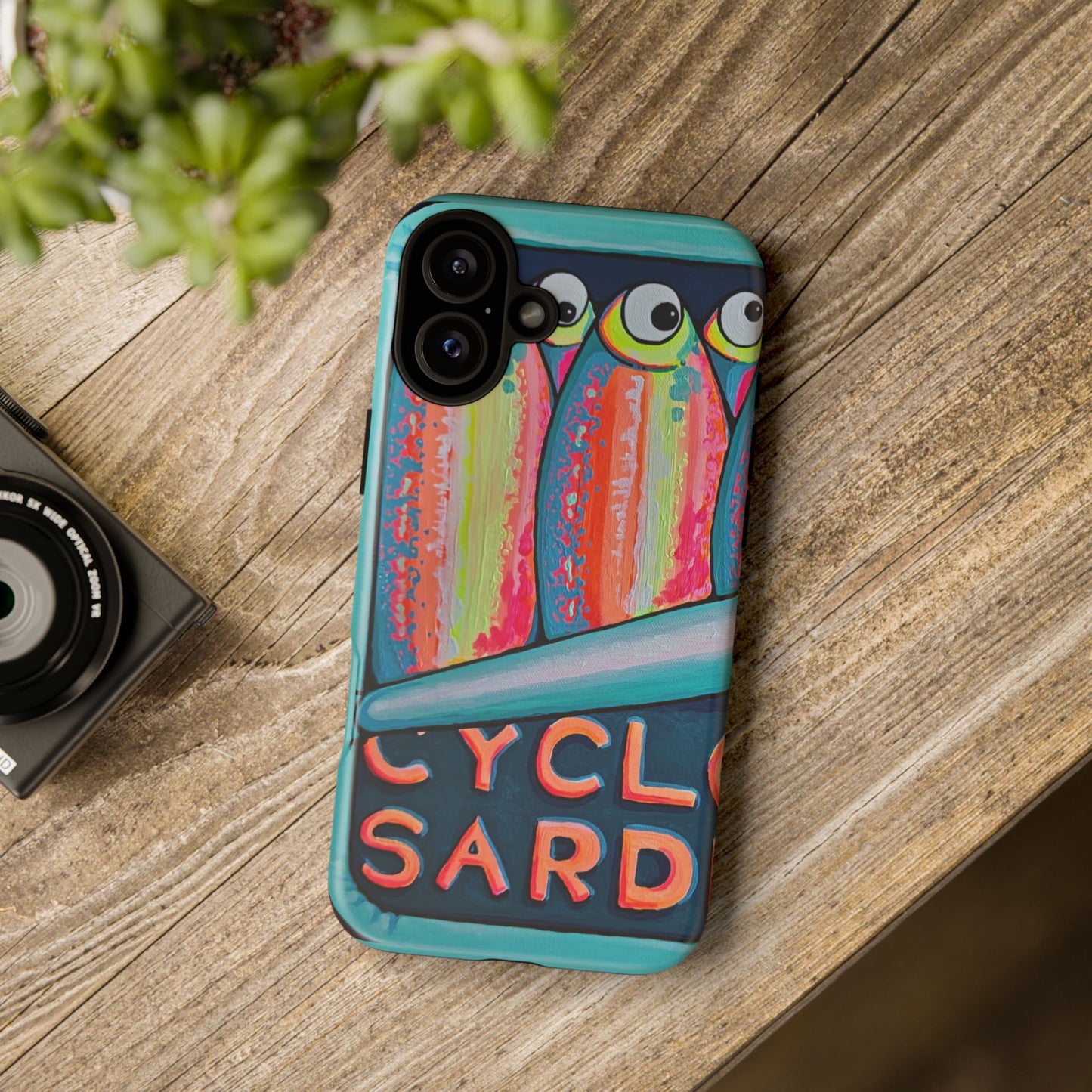 Neon Sardines Tough Phone Case