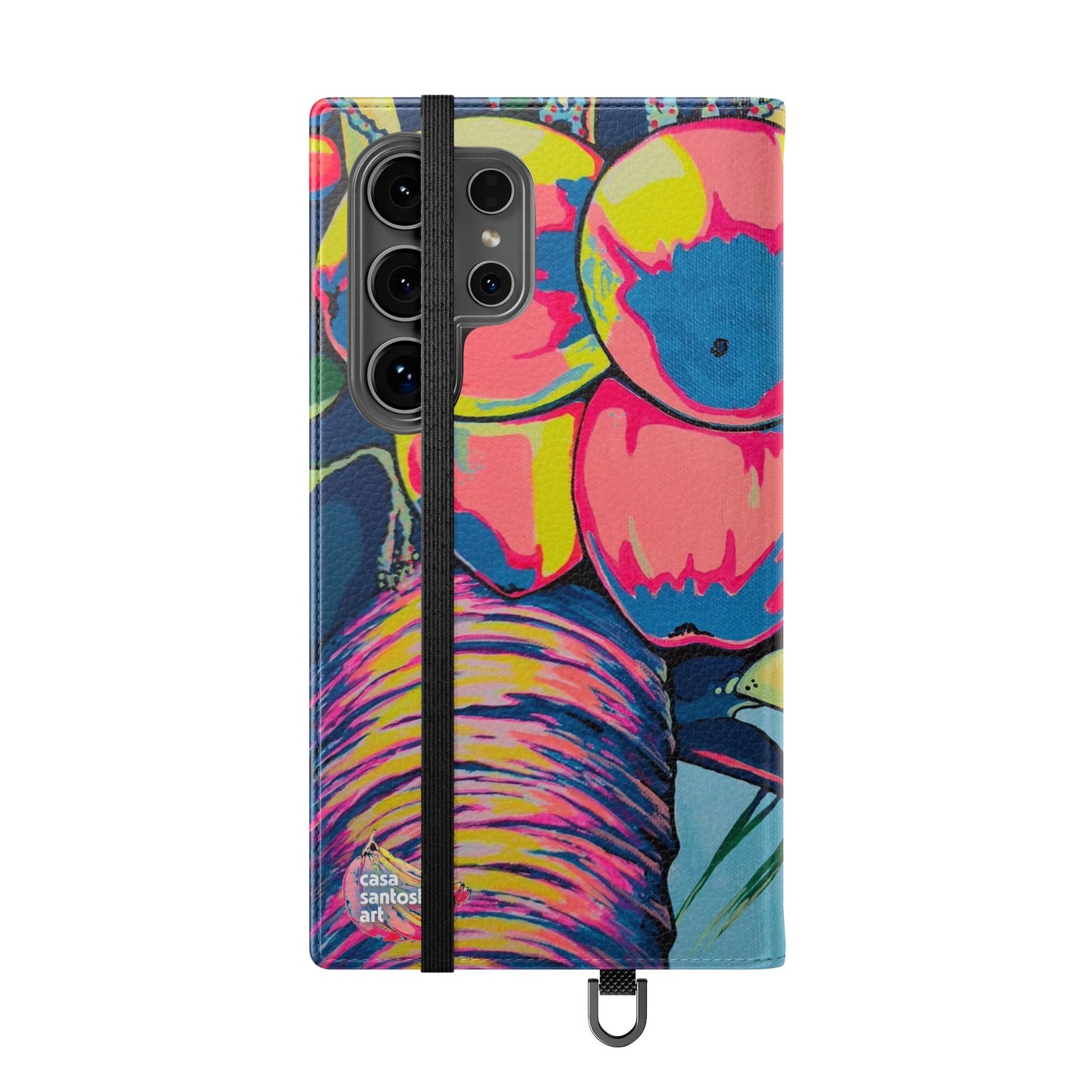 Neon Coconuts Flip Phone Case – Wallet Cover with Card Slots